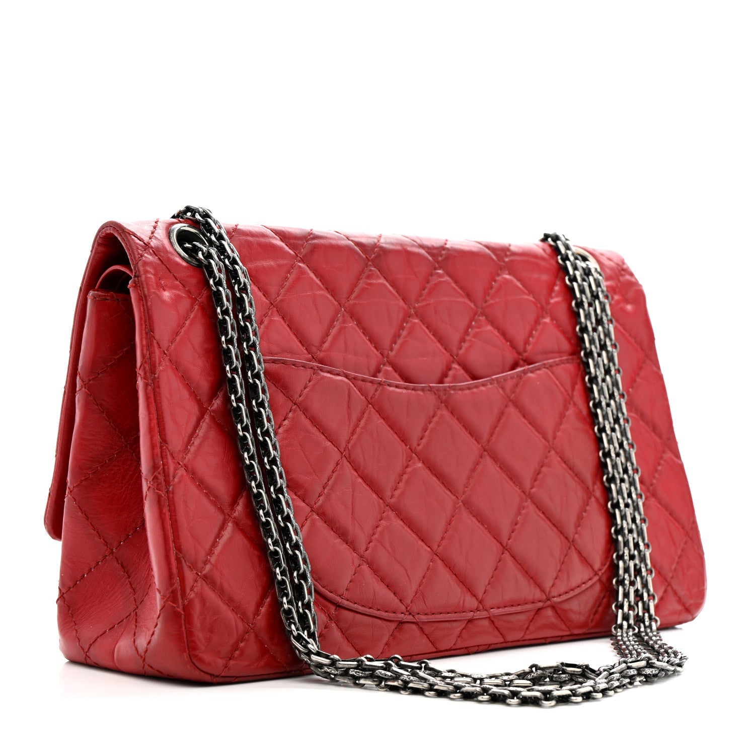 Aged Calfskin Quilted 2.55 Reissue 226 Flap Red