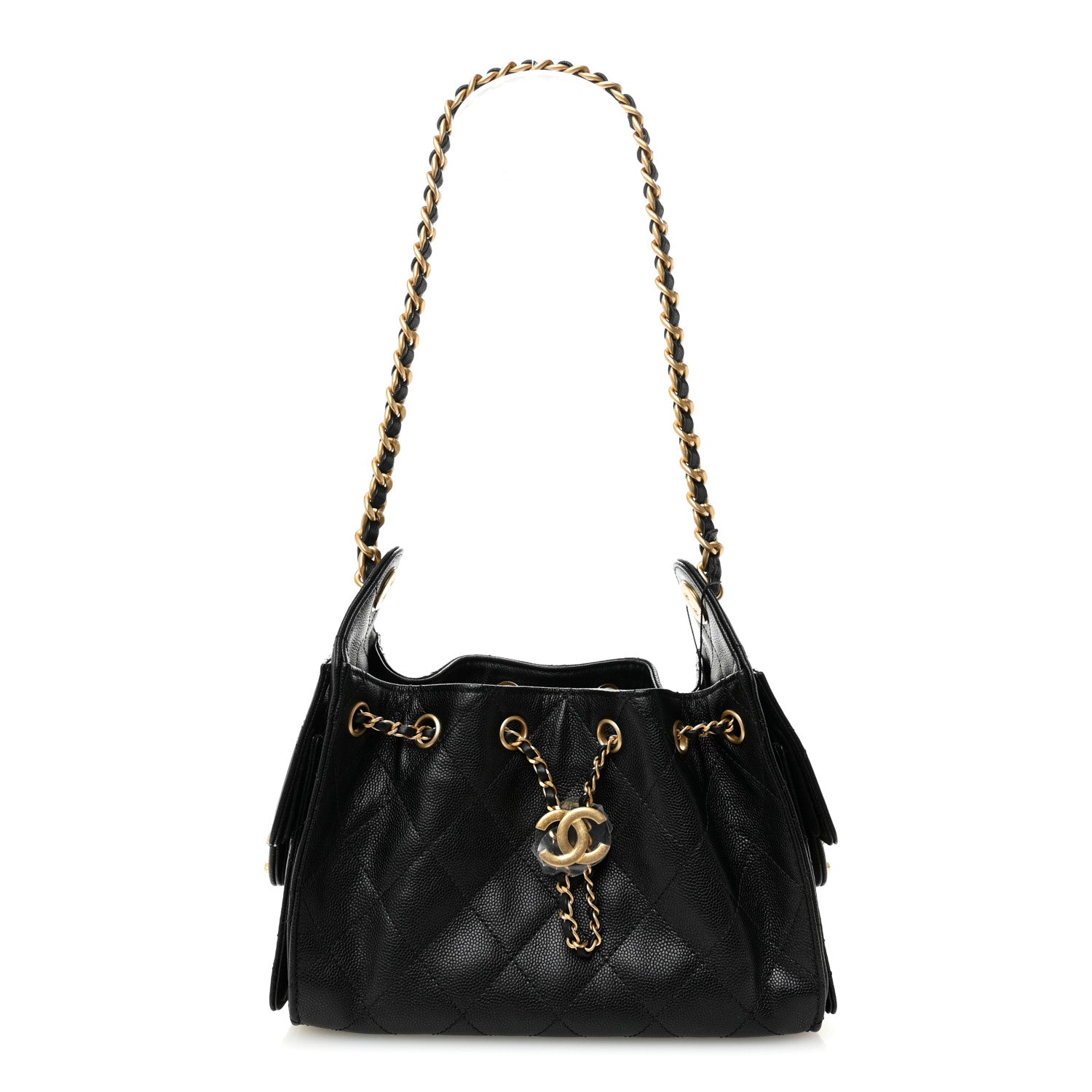 Caviar Quilted Mini Chanel 25 Handbag Black