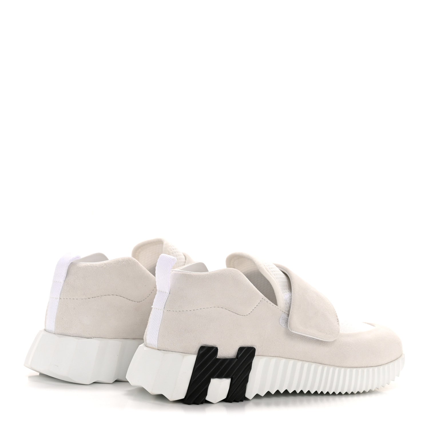 Suede Goatskin Mesh Fabric H Sneakers 38 White