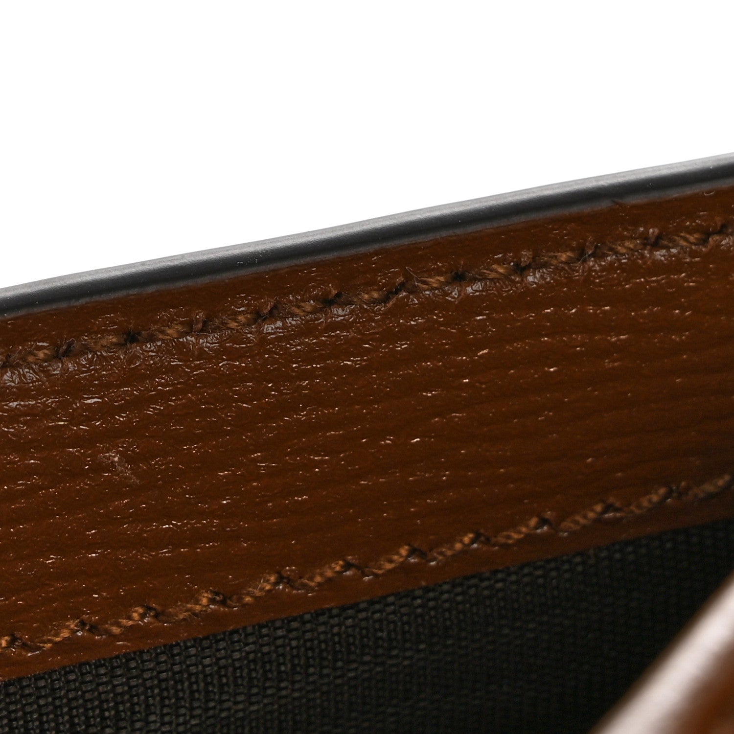 GG Supreme Monogram Textured Calfskin Web Jackie 1961 Card Case Beige Ebony Brown Sugar