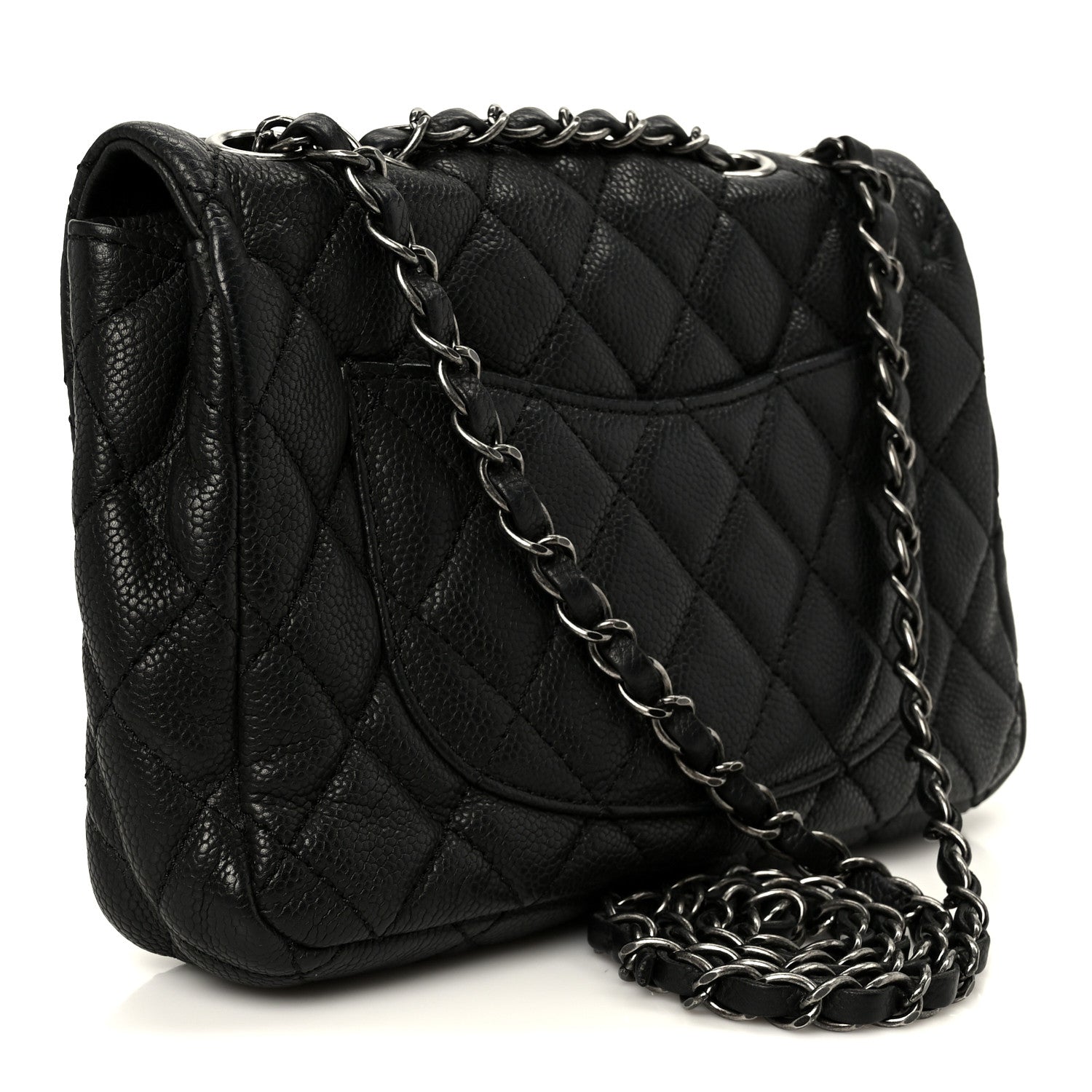 Caviar Quilted Medium Now and Forever Flap Black