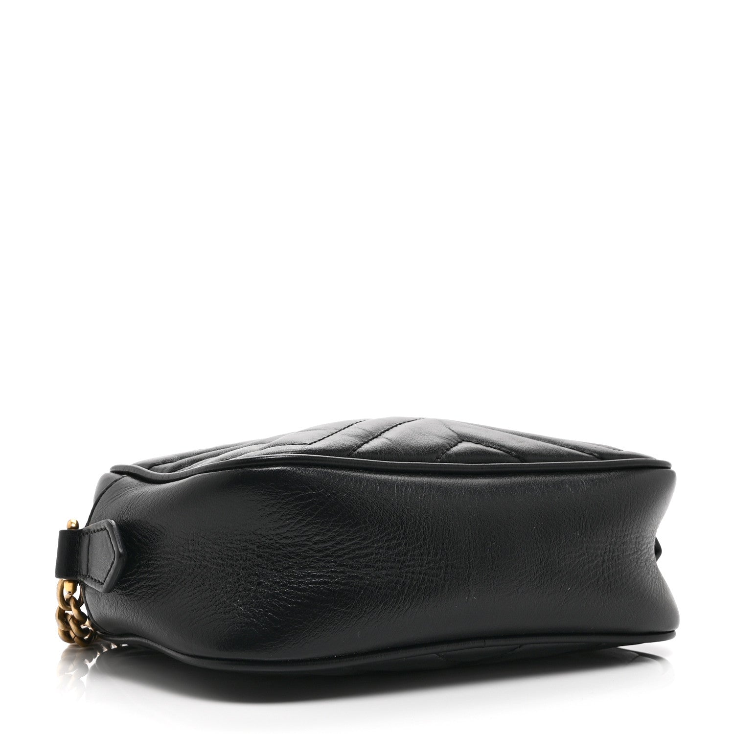 Calfskin Matelasse Mini GG Marmont Chain Shoulder Bag Black