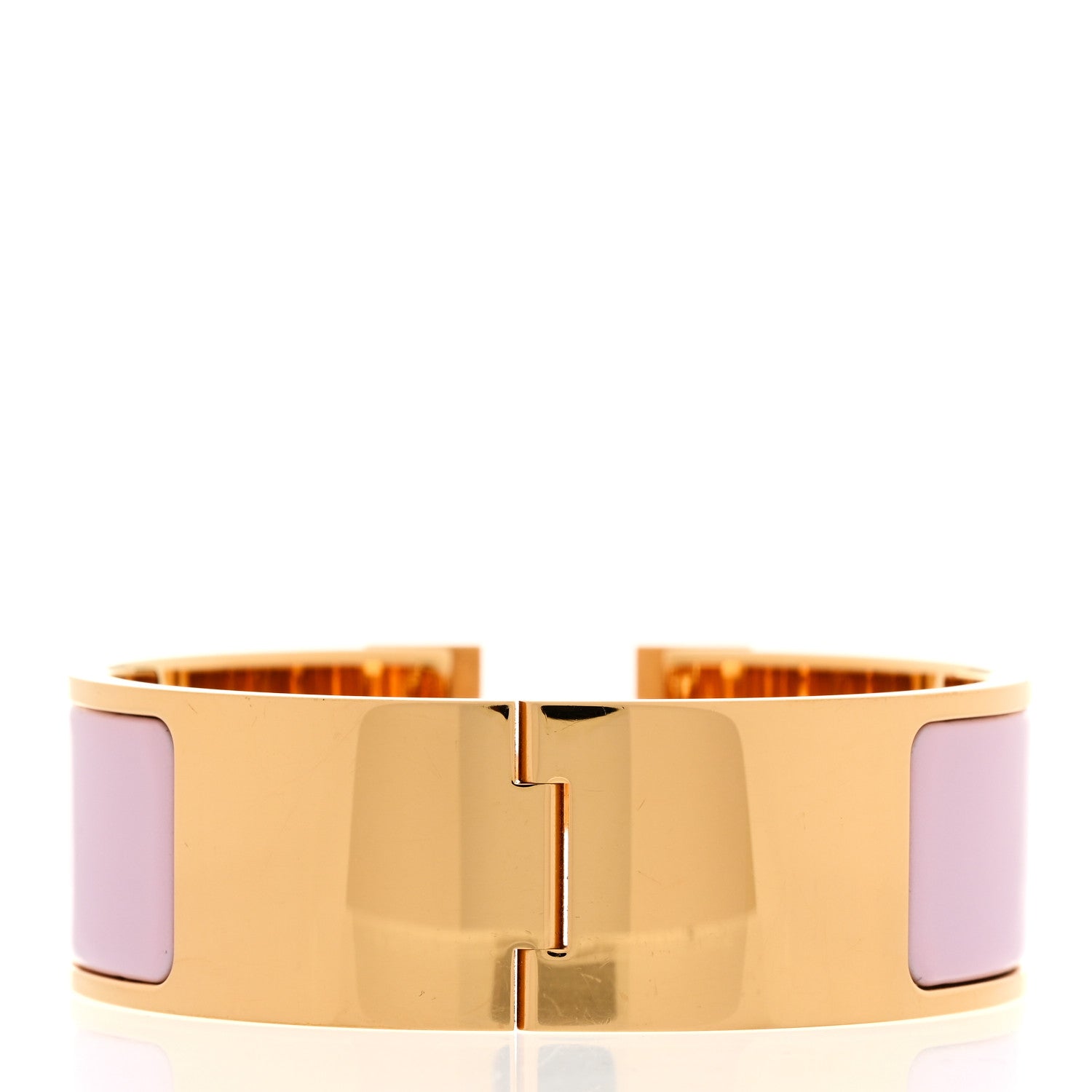 Enamel Wide Clic Clac H Bracelet PM Rose Dragee