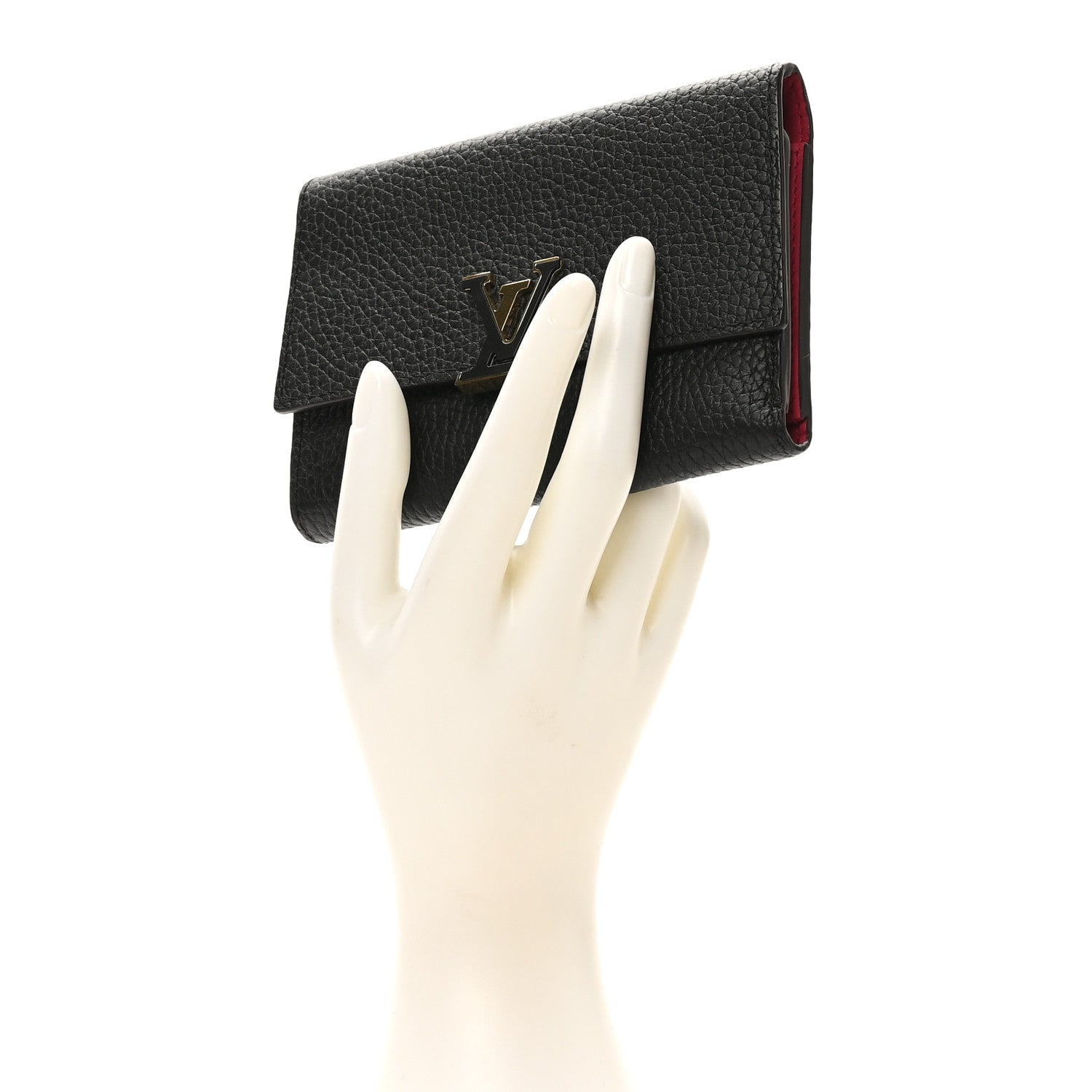 Taurillon Capucines Compact Wallet Black