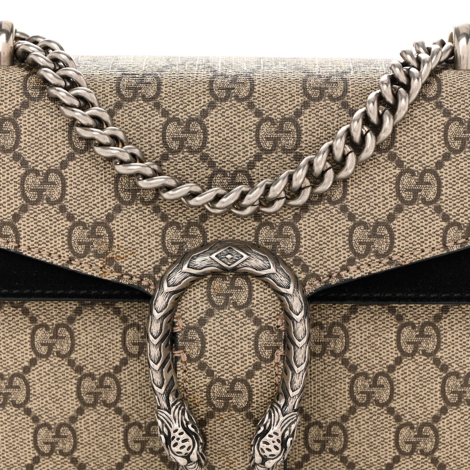 GG Supreme Monogram Mini Dionysus Shoulder Bag Black