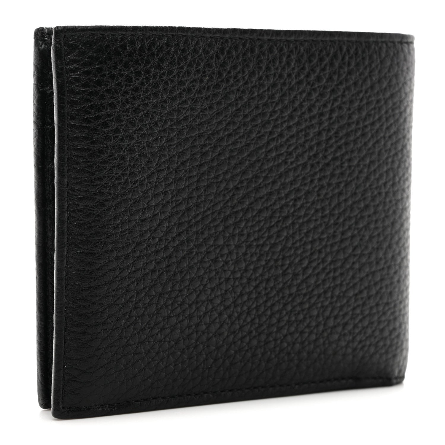 Vitello Grain Bi-Fold Wallet Black