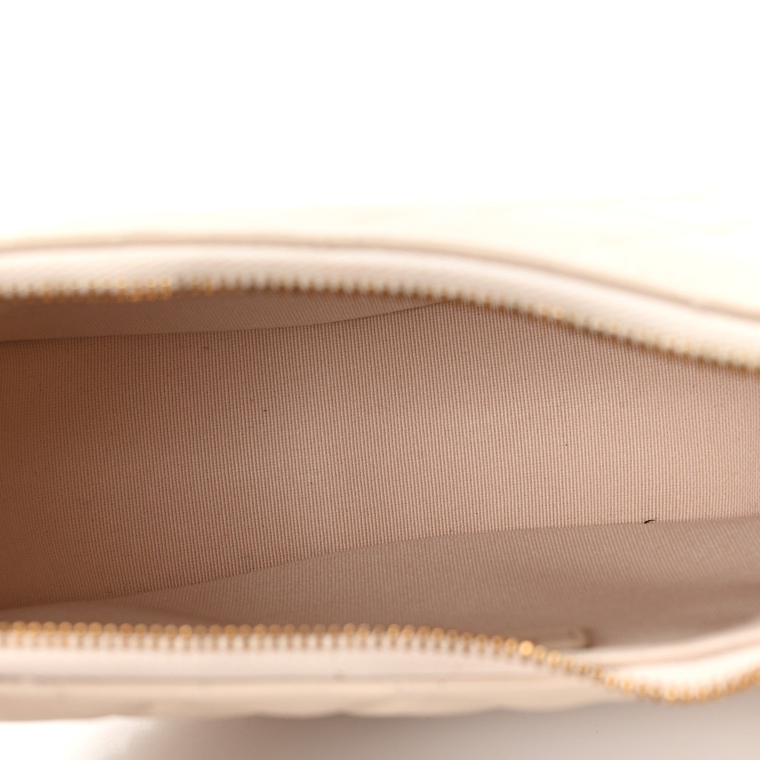 Lambskin Quilted Small Hobo Bag Light Beige