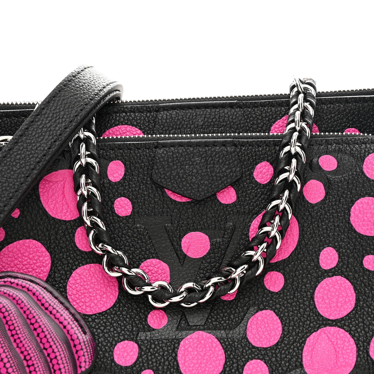 LV X YK Empreinte Multi Pochette Accessories Black Fuchsia
