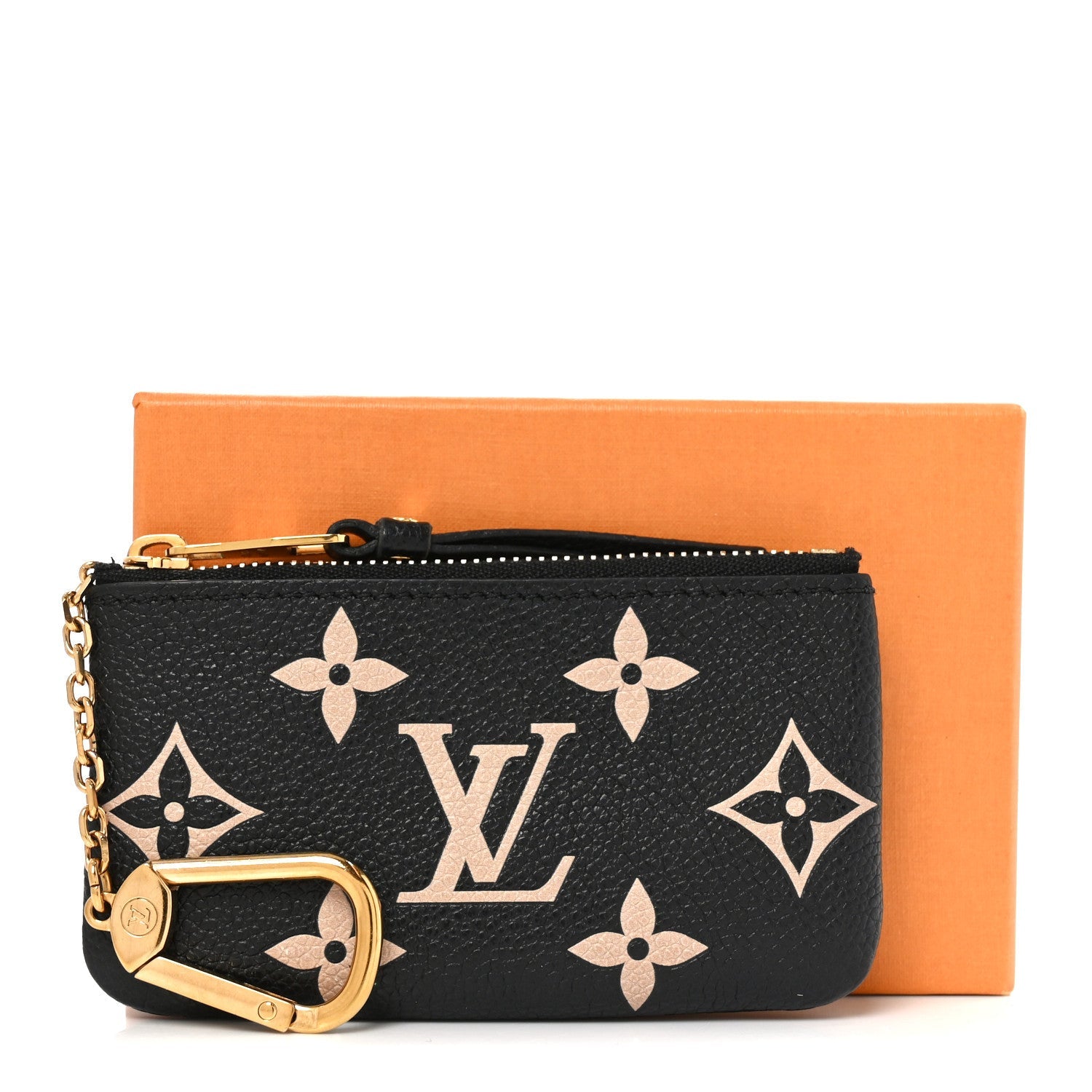 Empreinte Monogram Giant Key Pouch Black Beige