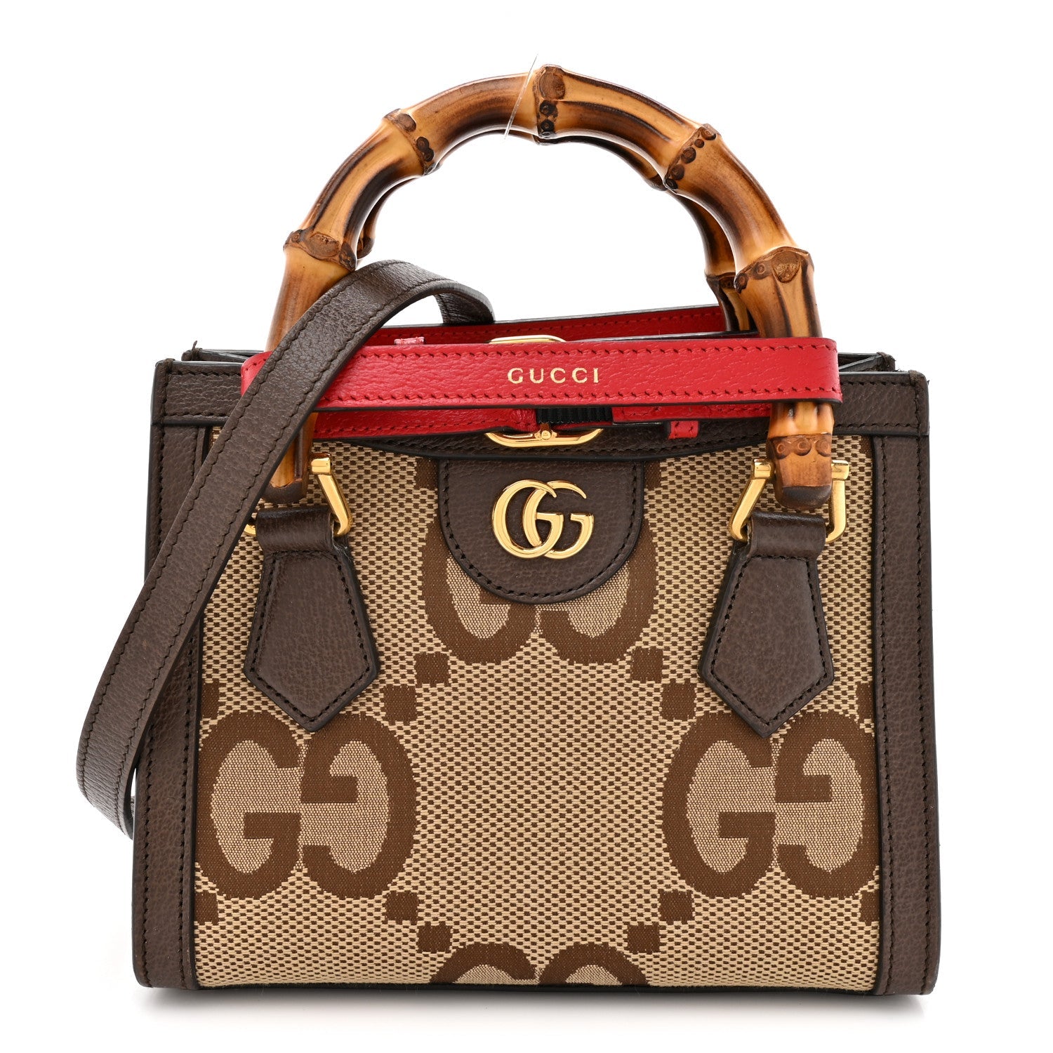 Monogram Jumbo GG Textured Dollar Calfskin Mini Diana Tote Bag Camel Ebony New Acero Pomegranate Red