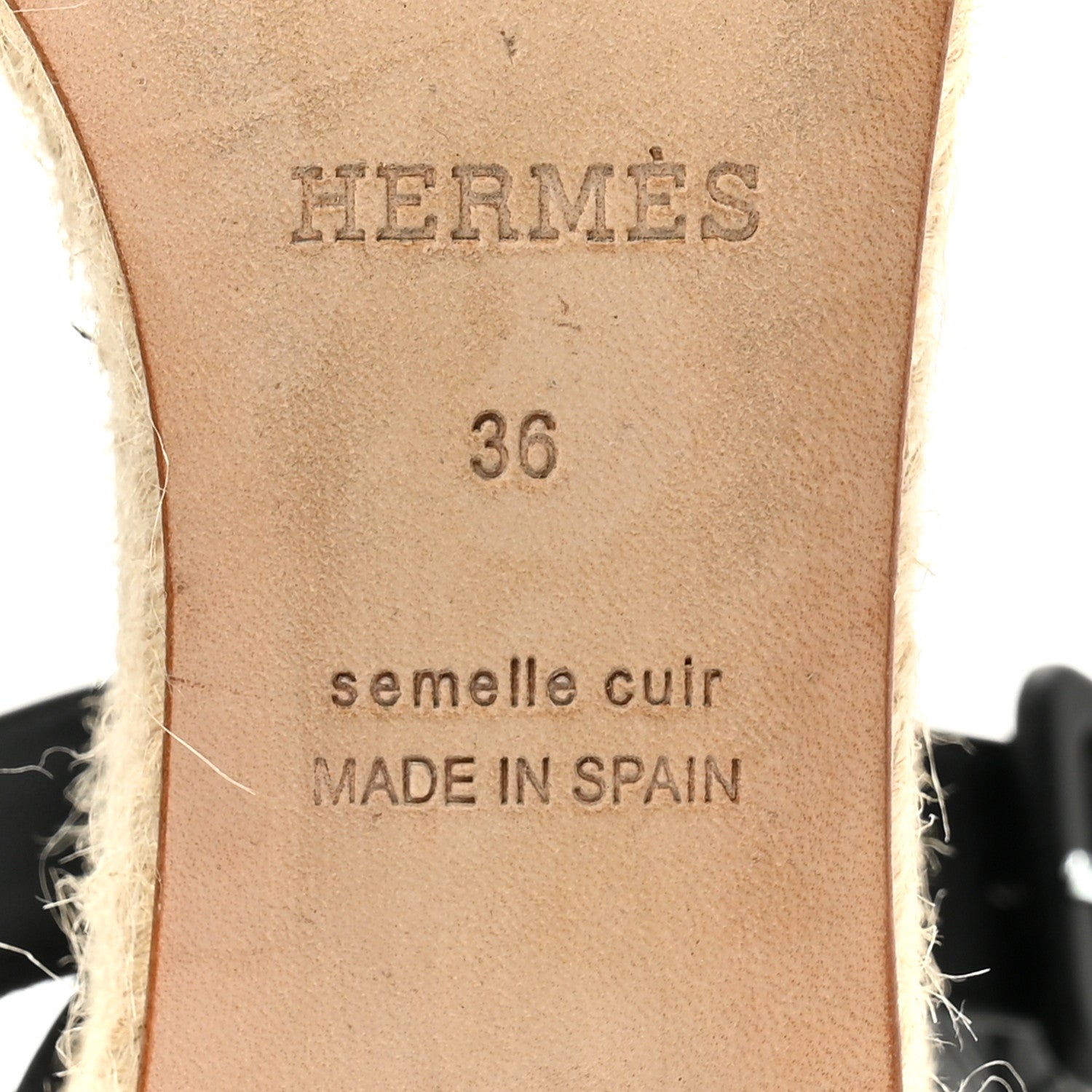 Calfskin Elda Espadrille Wedge Sandals 36 Black