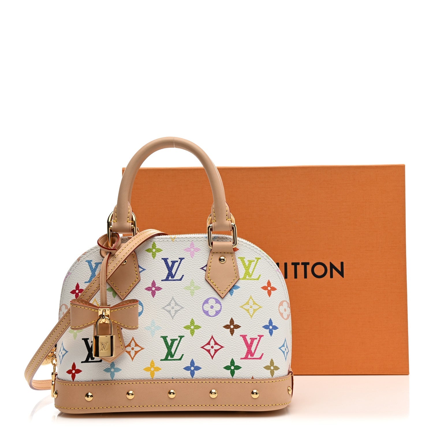 LV x TM Monogram Multicolor Alma BB White