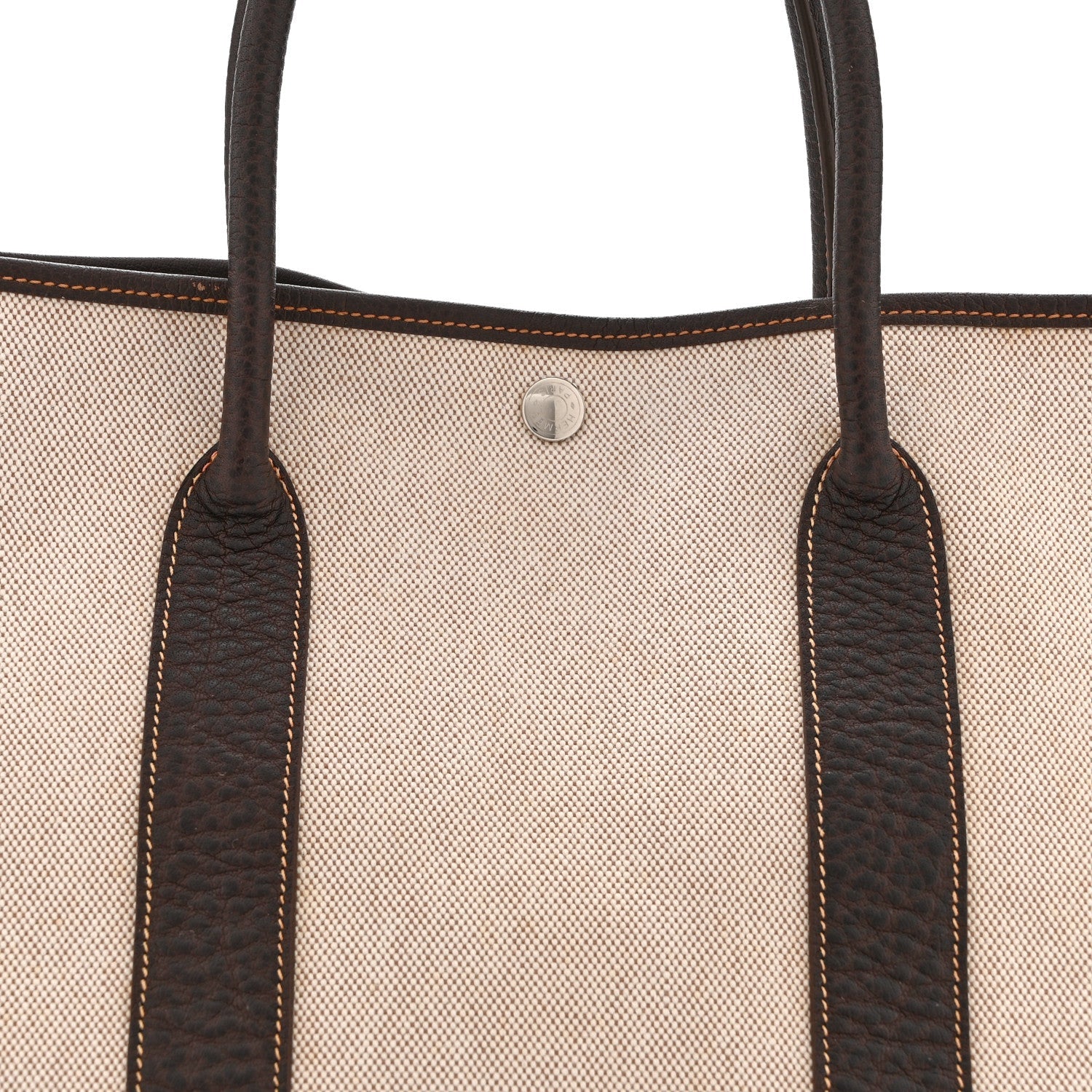 Buffle Skipper Toile Garden Party 36 MM Tote Marron Fonce