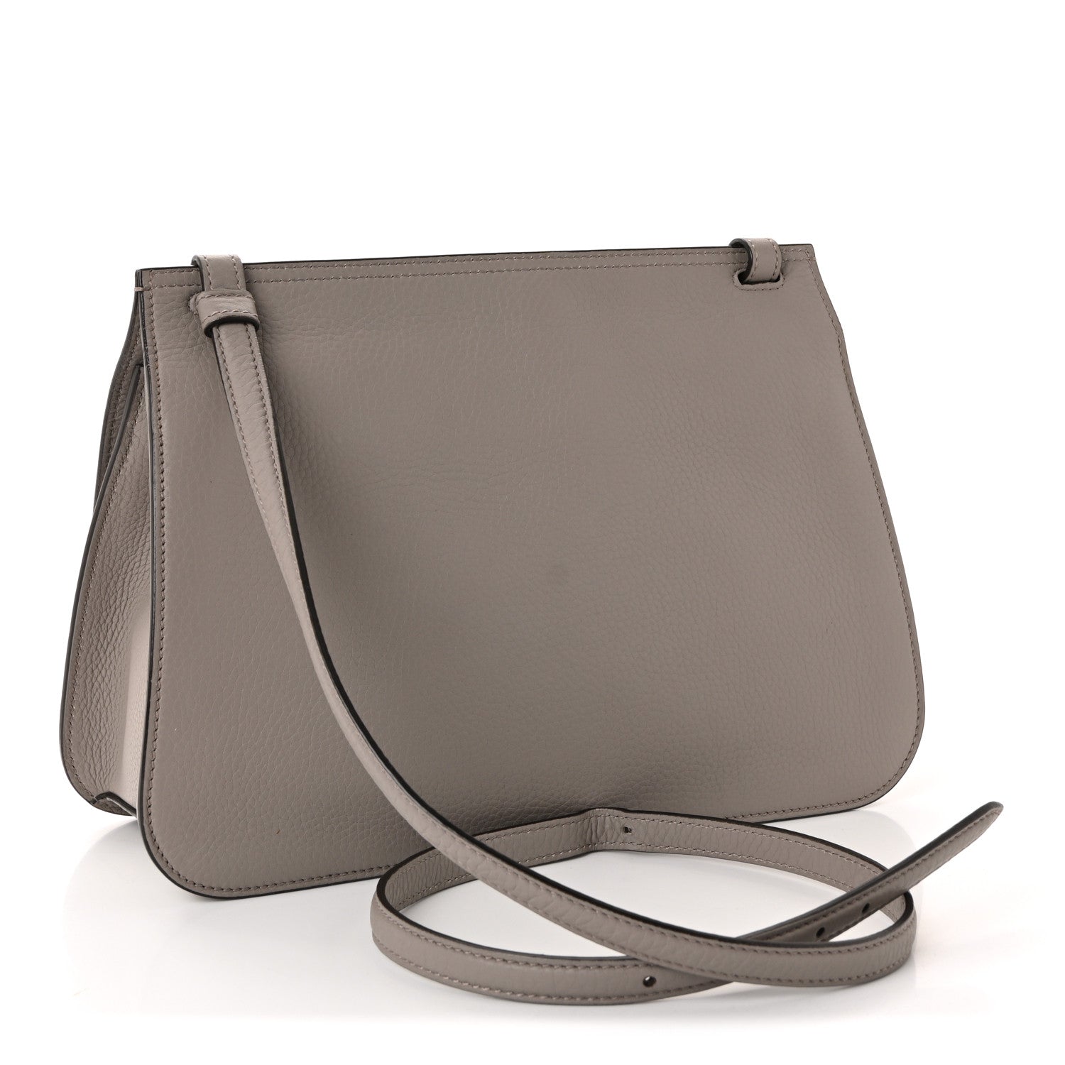 Cellarius Calfskin Medium Bamboo Daily Flap Shoulder Bag Storm Grey