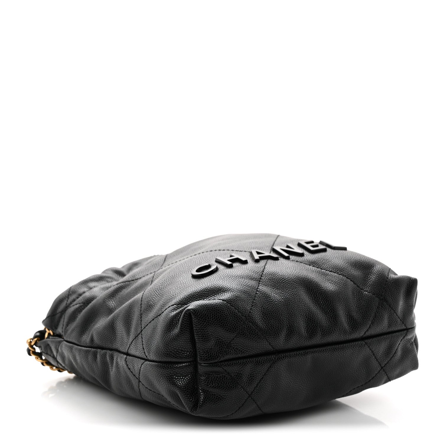 Shiny Caviar Quilted Monochrome Mini Chanel 22 Black