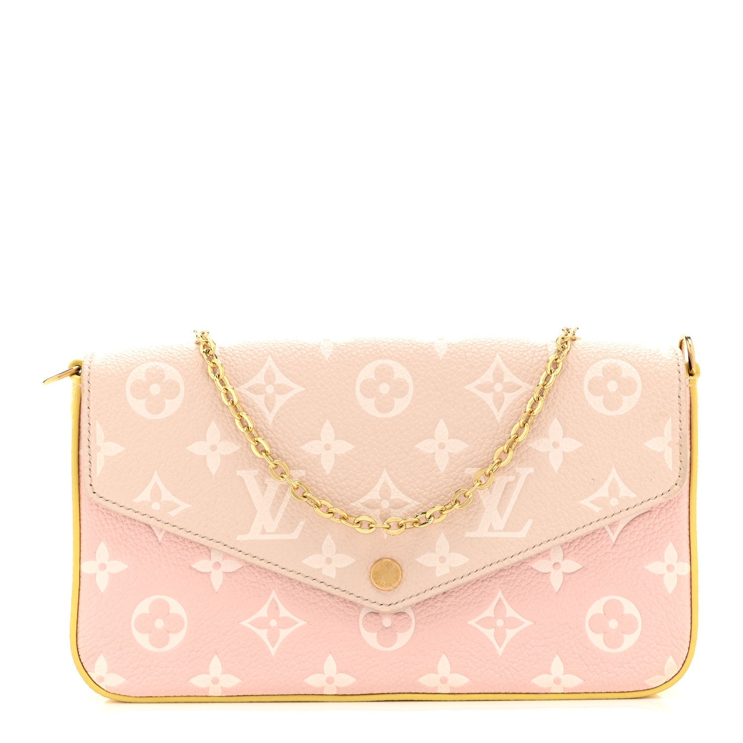 Empreinte Spring in the City Felicie Pochette Chain Wallet Pink Beige Yellow