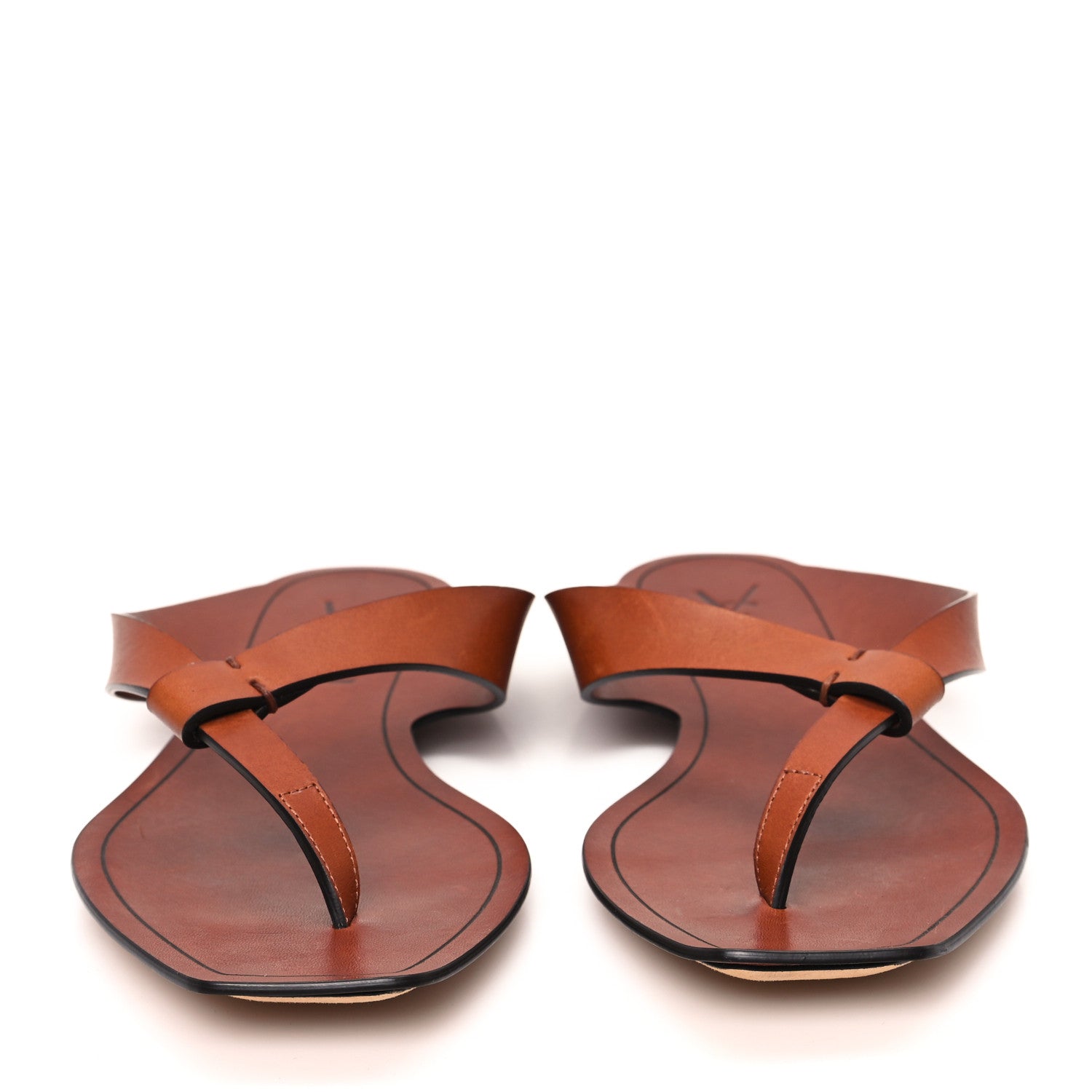 Calfskin Isla Slide Sandals 35.5 New Papaya