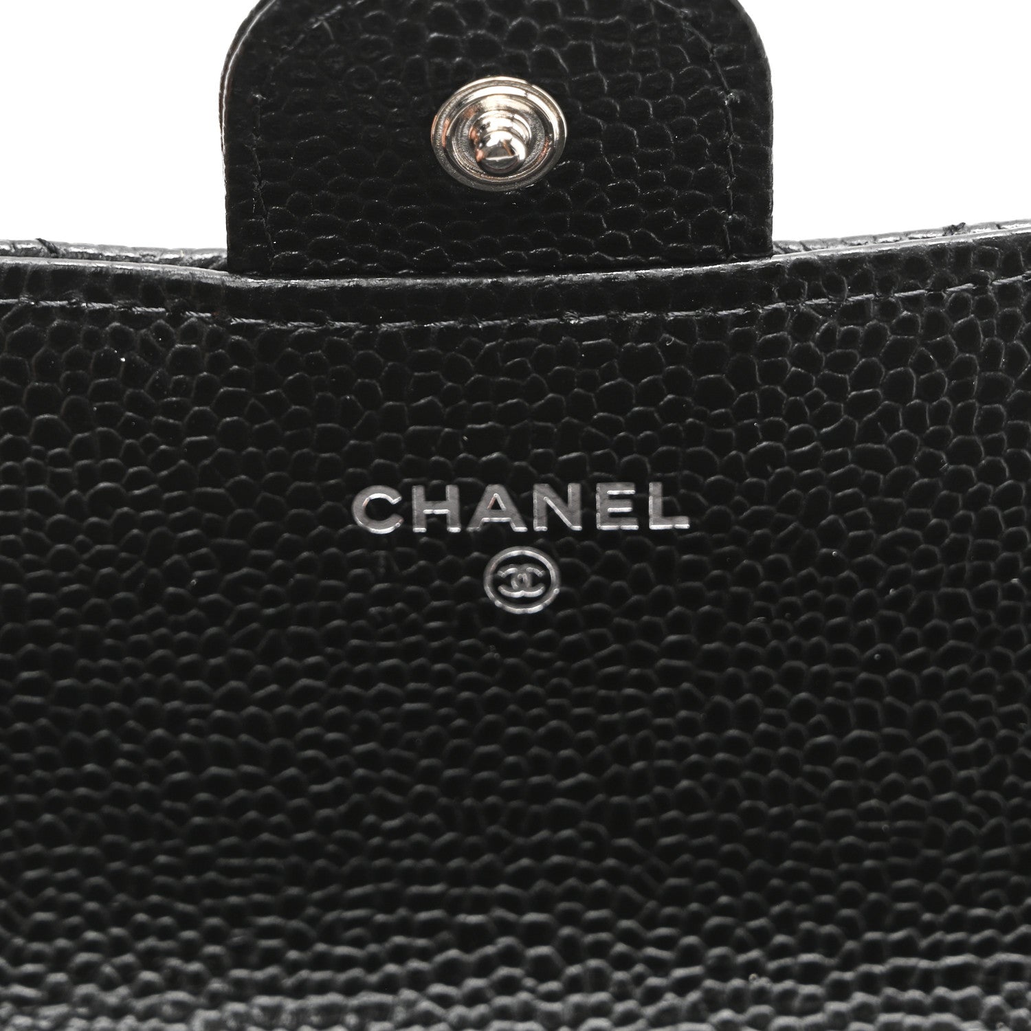 Caviar Quilted Large Gusset Flap Wallet Black