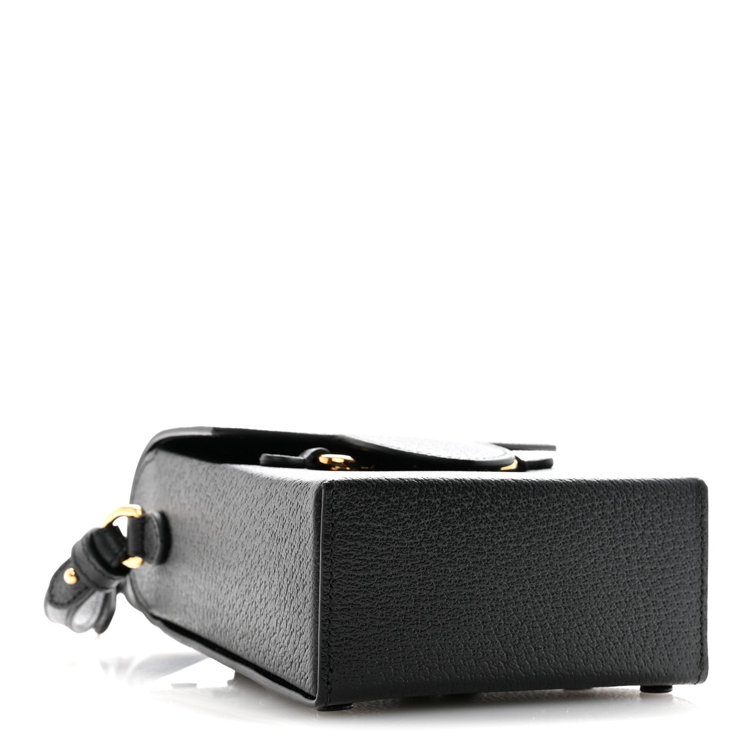 Dollar Calfskin Vertical Horsebit 1955 Crossbody Bag Black