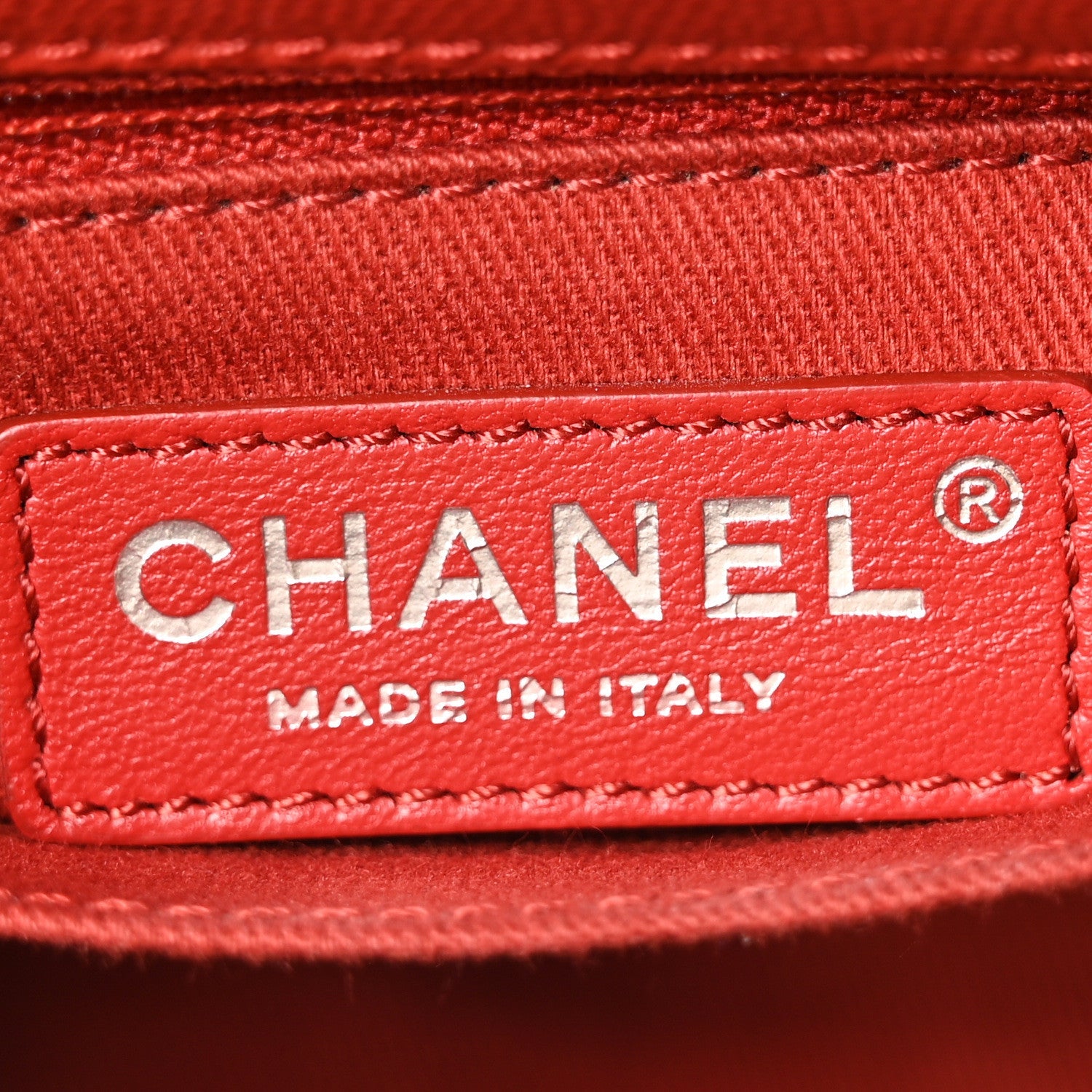 Caviar Quilted Mini Coco Handle Flap Red
