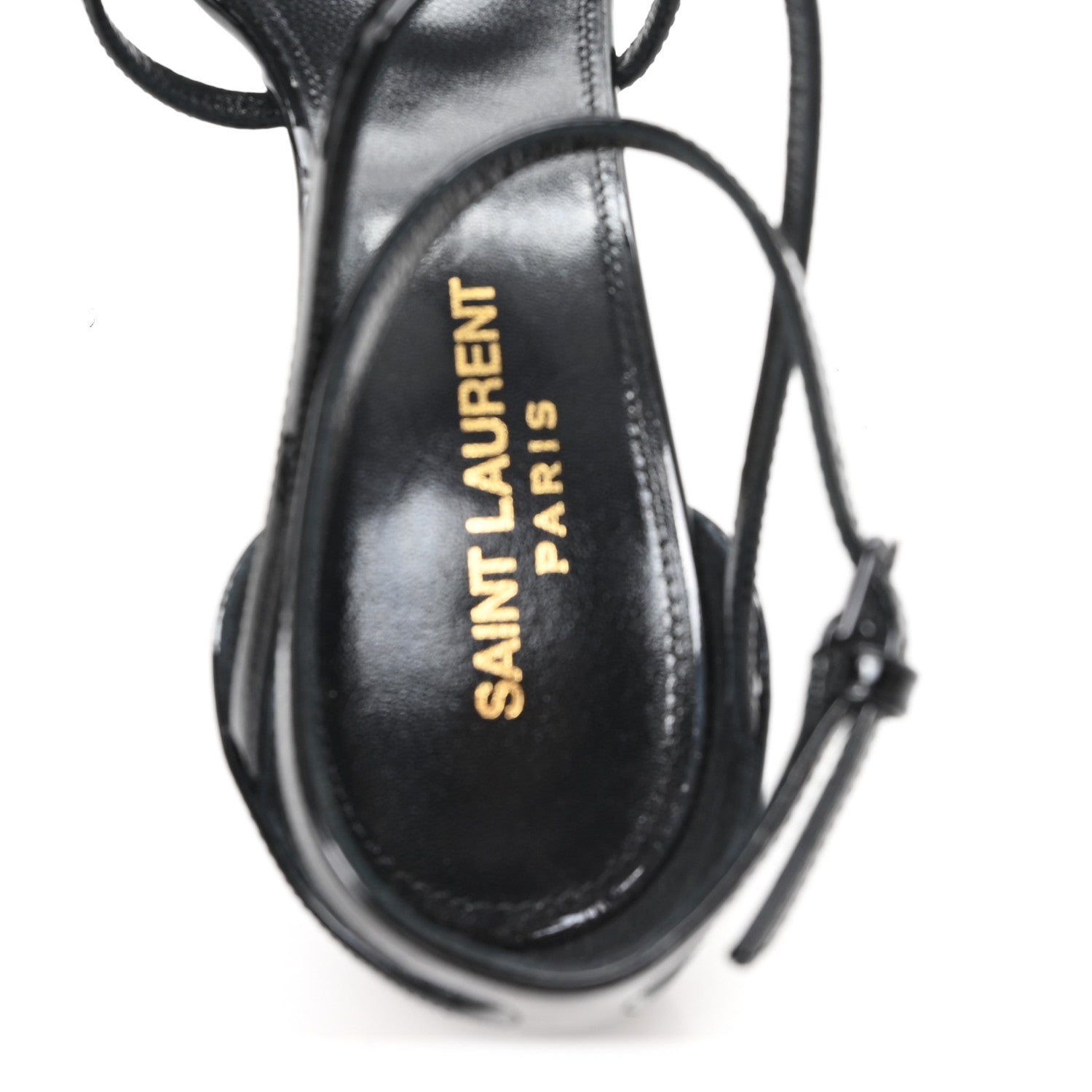 Patent Cassandra 100 Ankle Strap Sandals 38.5 Black