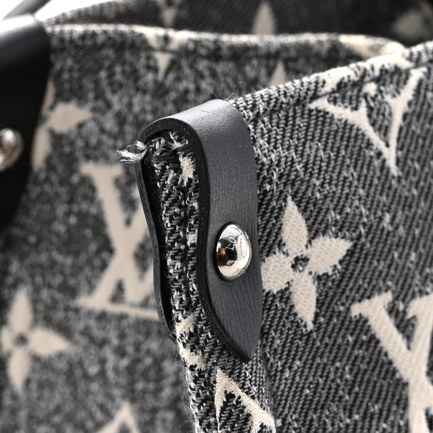 Monogram Jacquard Denim Onthego MM Black