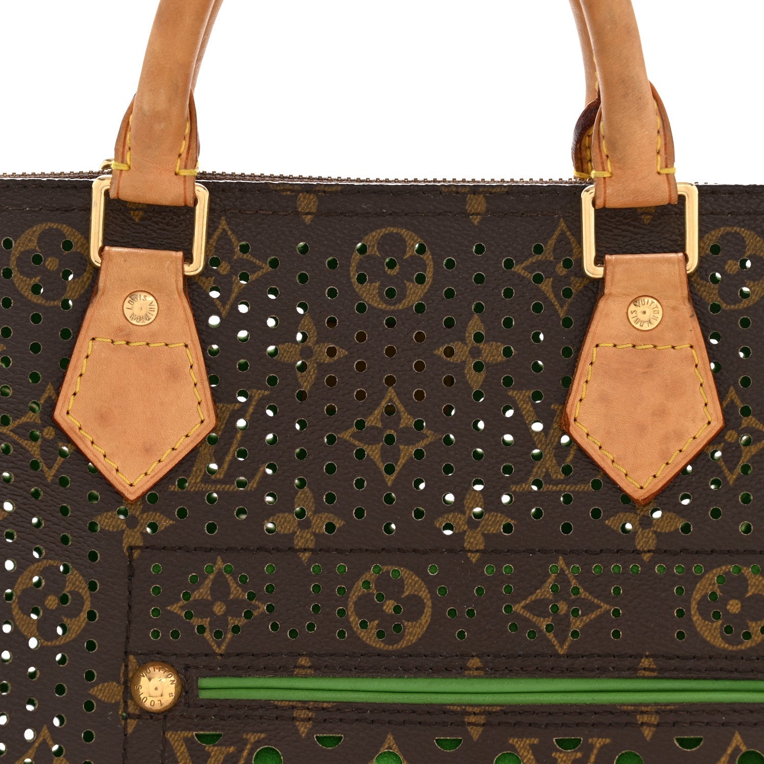 Monogram Perforated Speedy 30 Green