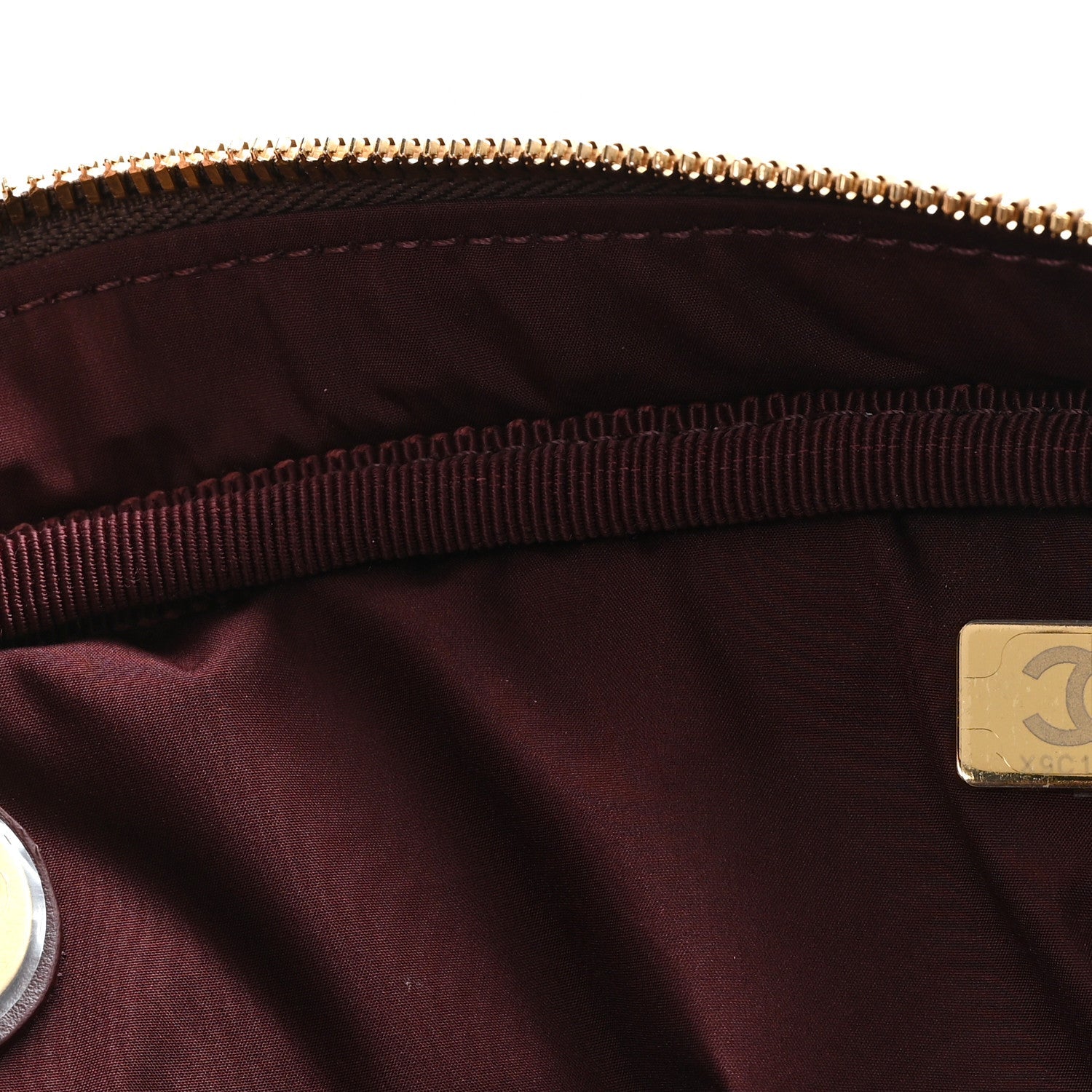 Patent Crumpled Calfskin Quilted Travel Bowling Bag Dark Brown