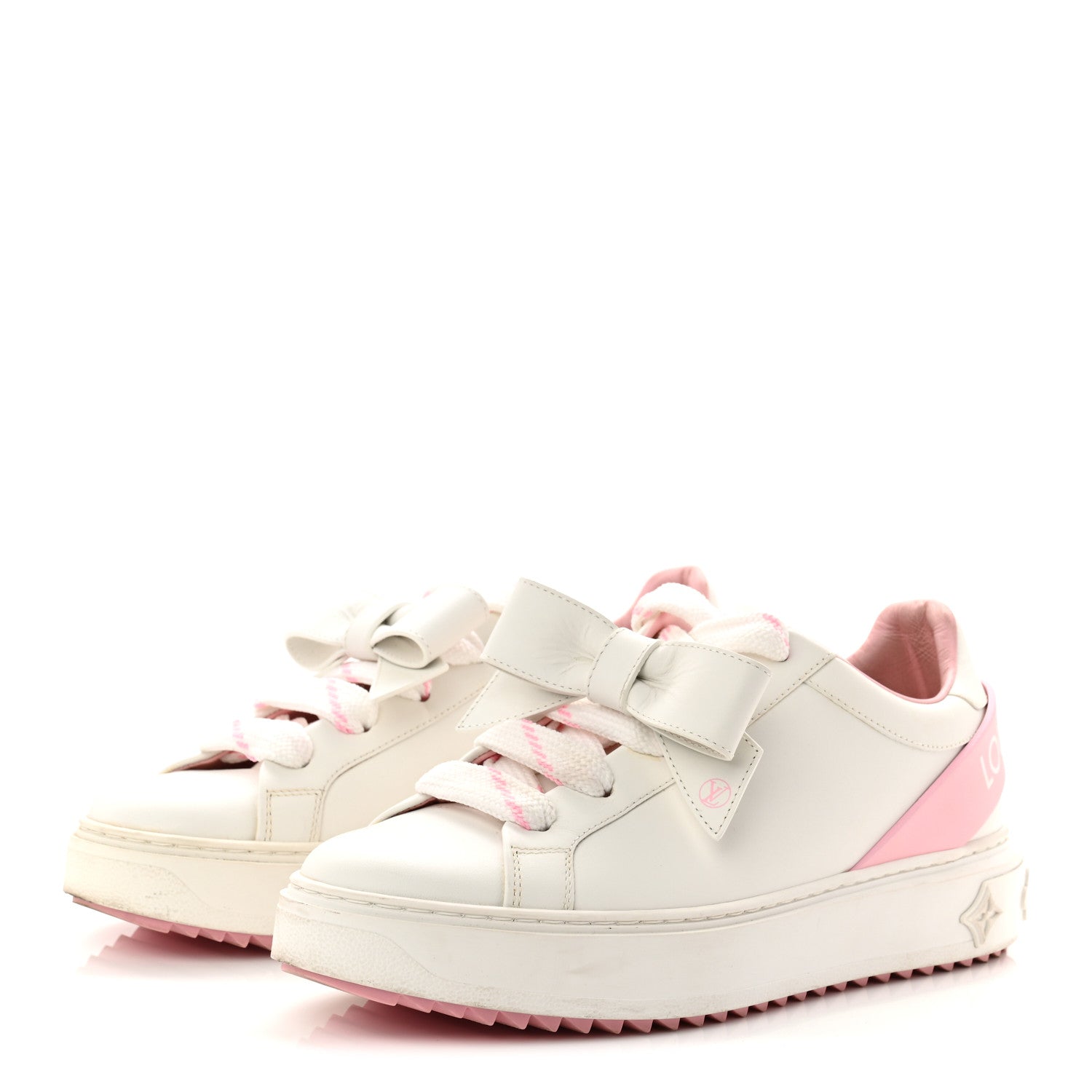 Time Out Bow Sneakers 37.5 White Pink
