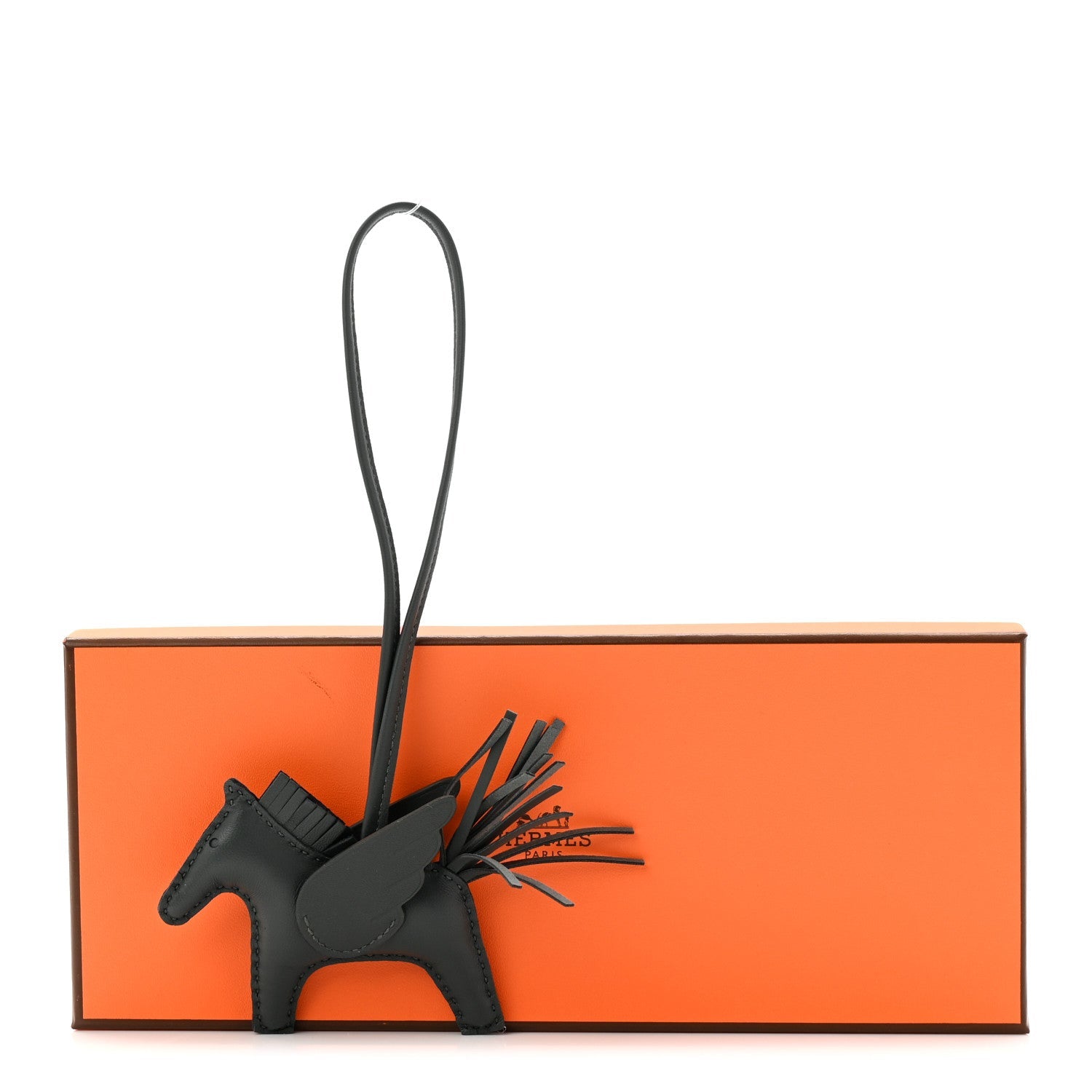 Milo Lambskin Grigri Rodeo Pegase Horse Bag Charm PM Vert Mangrove