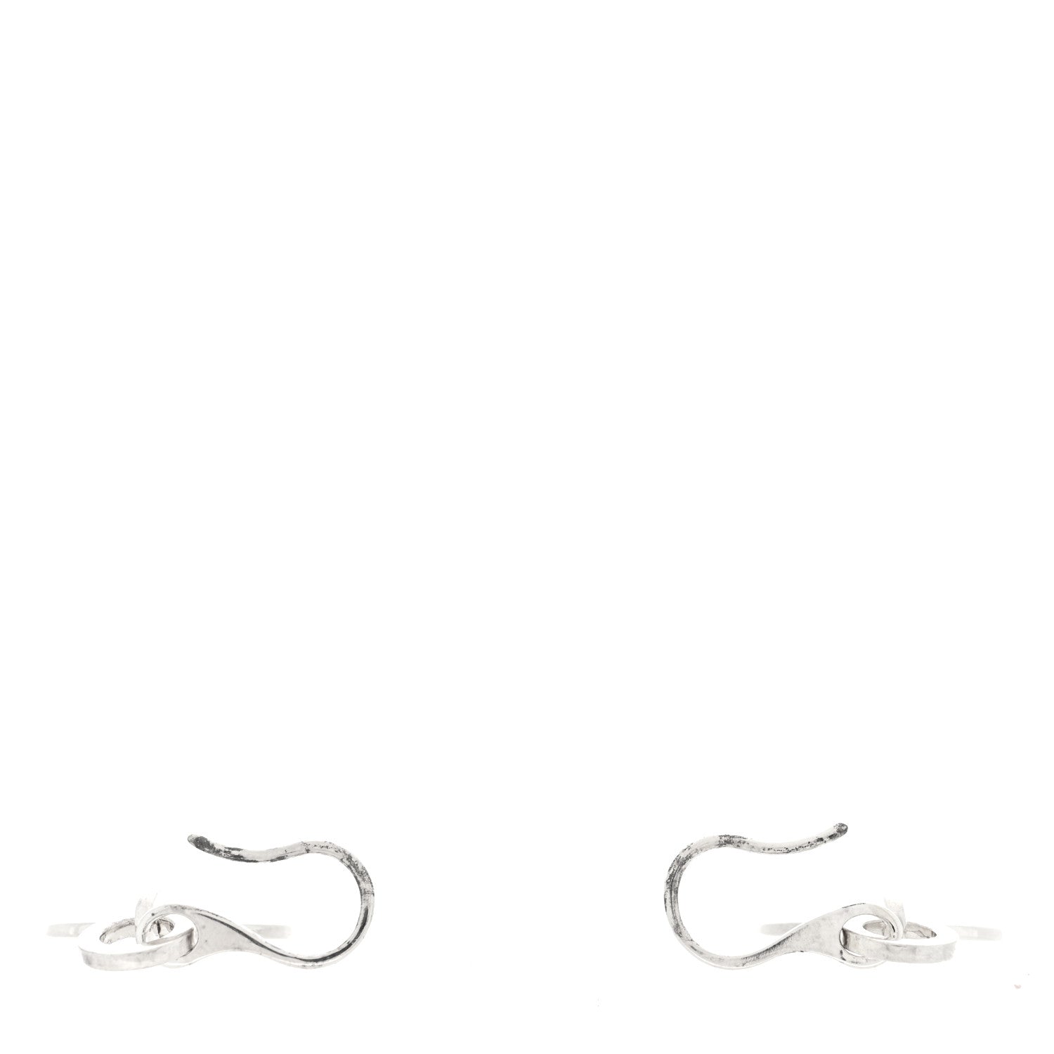 Sterling Silver Trademark Round Drop Earrings