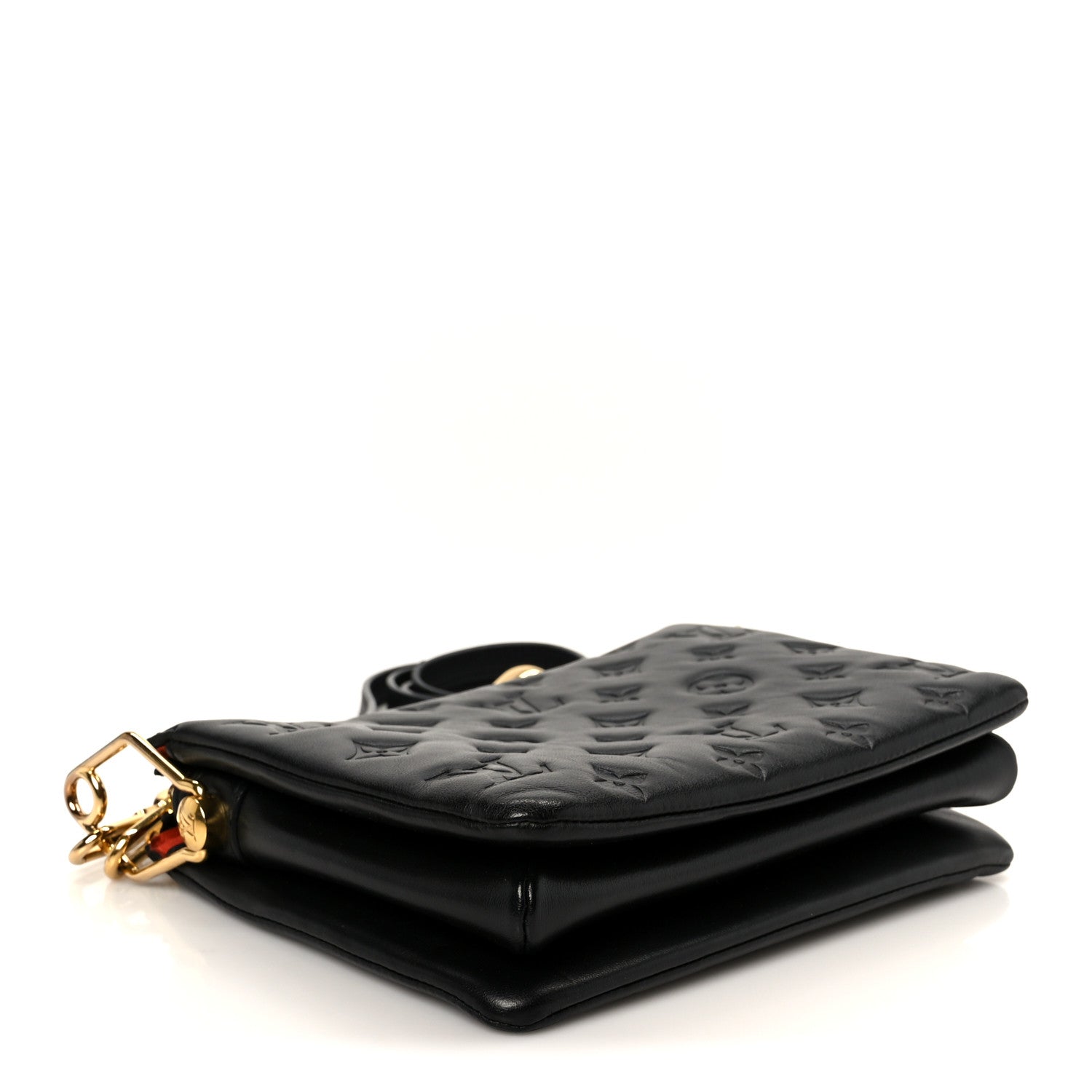 Lambskin Embossed Monogram Coussin BB Black