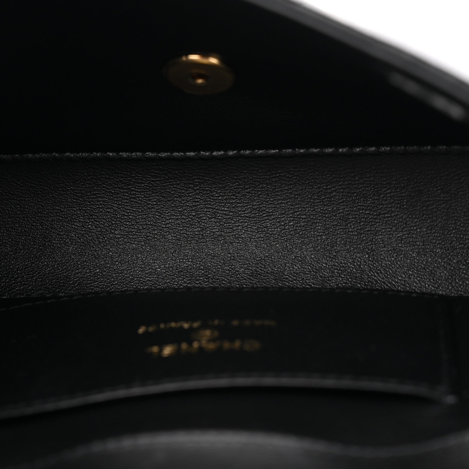 Lambskin Quilted Tab Mini Flap Black
