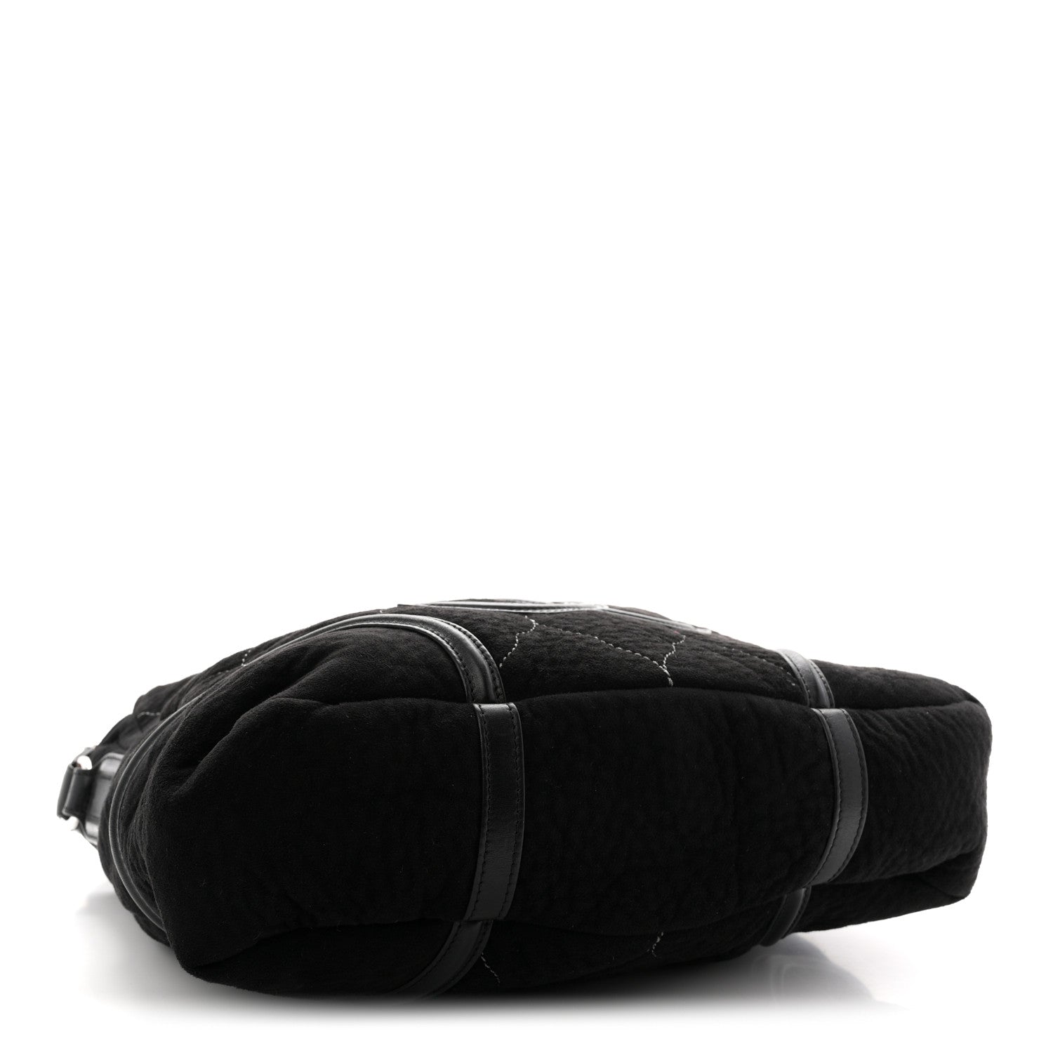 Microsuede Quilted Rodeo Drive Hobo Black