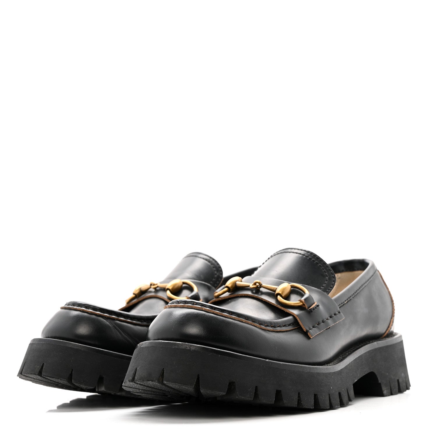 Cordovan Lux Womens Harald Horsebit 25mm Platform Loafers 37.5 Black