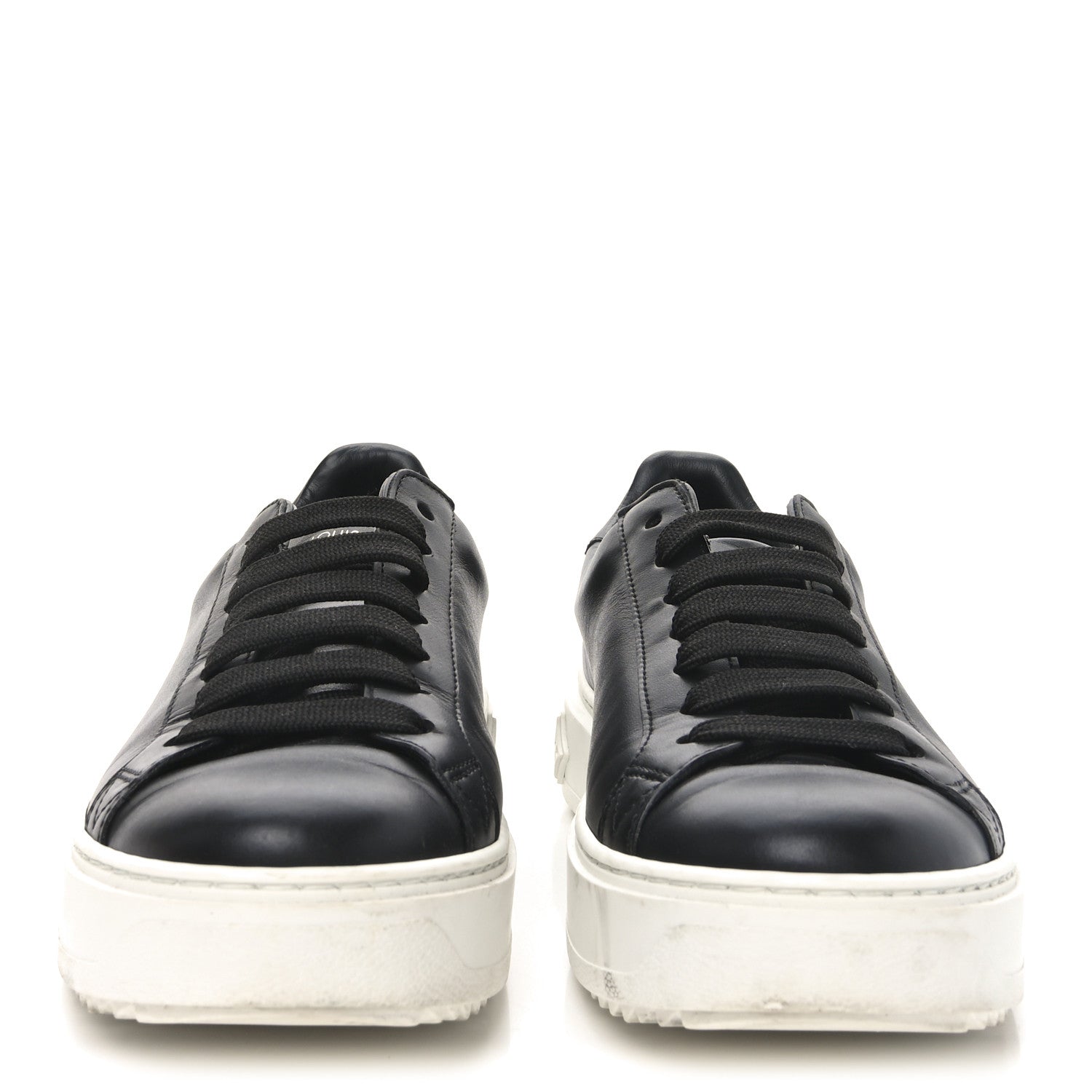 Calfskin Time Out Sneakers 39.5 Black