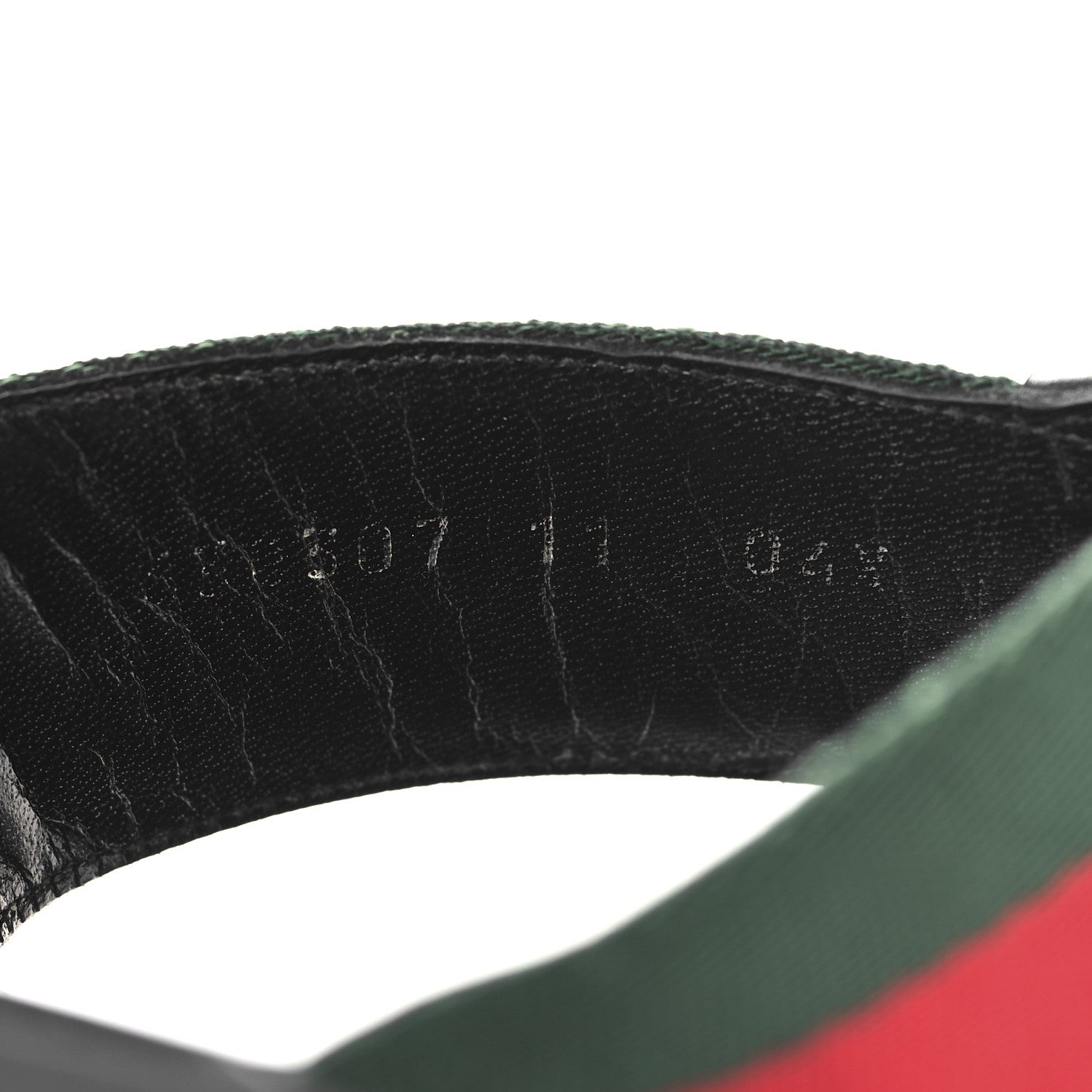 Nylon Calfskin Web Mens GG Thong Sandals 11 Green Red Black