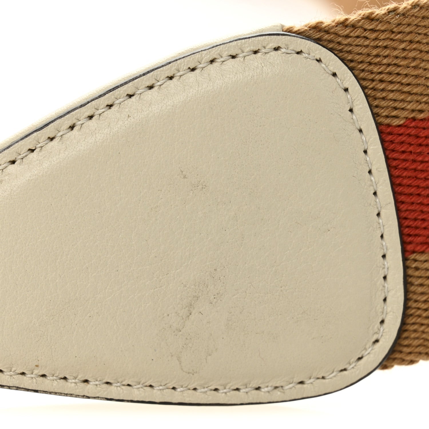 Canvas Web Shoulder Strap Brown Red White