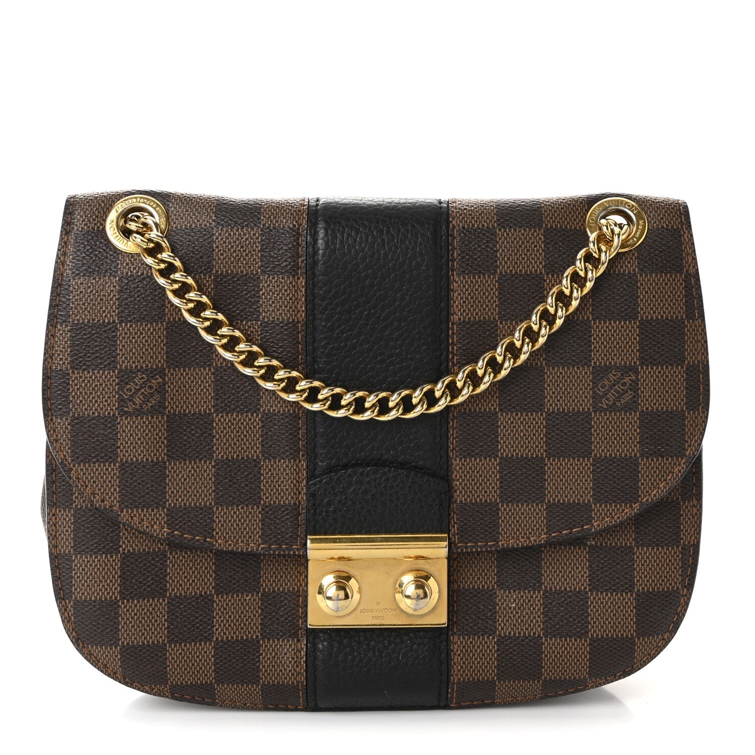 Damier Ebene Cuir Taurillon Wight Black