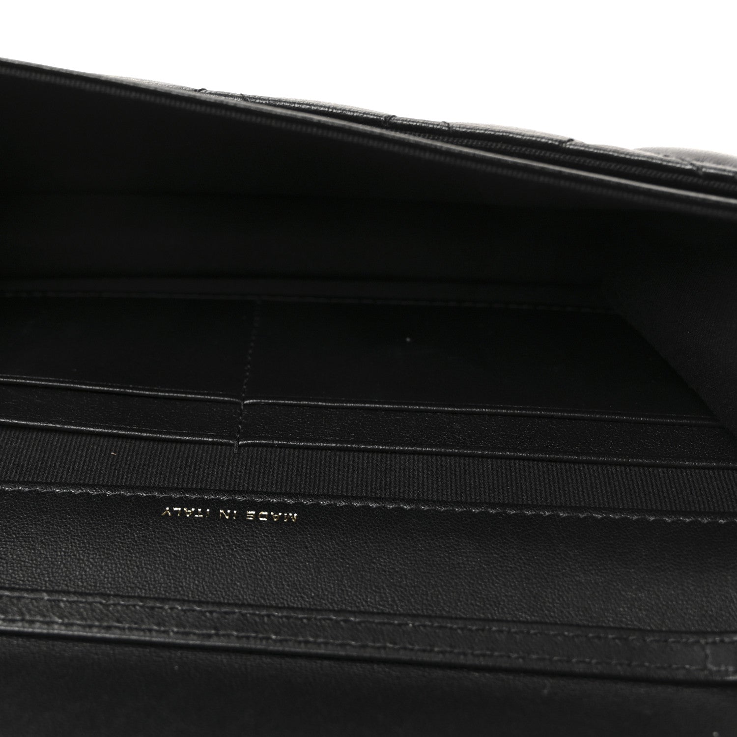 Lambskin Quilted Flap Shoulder Bag Chain Black