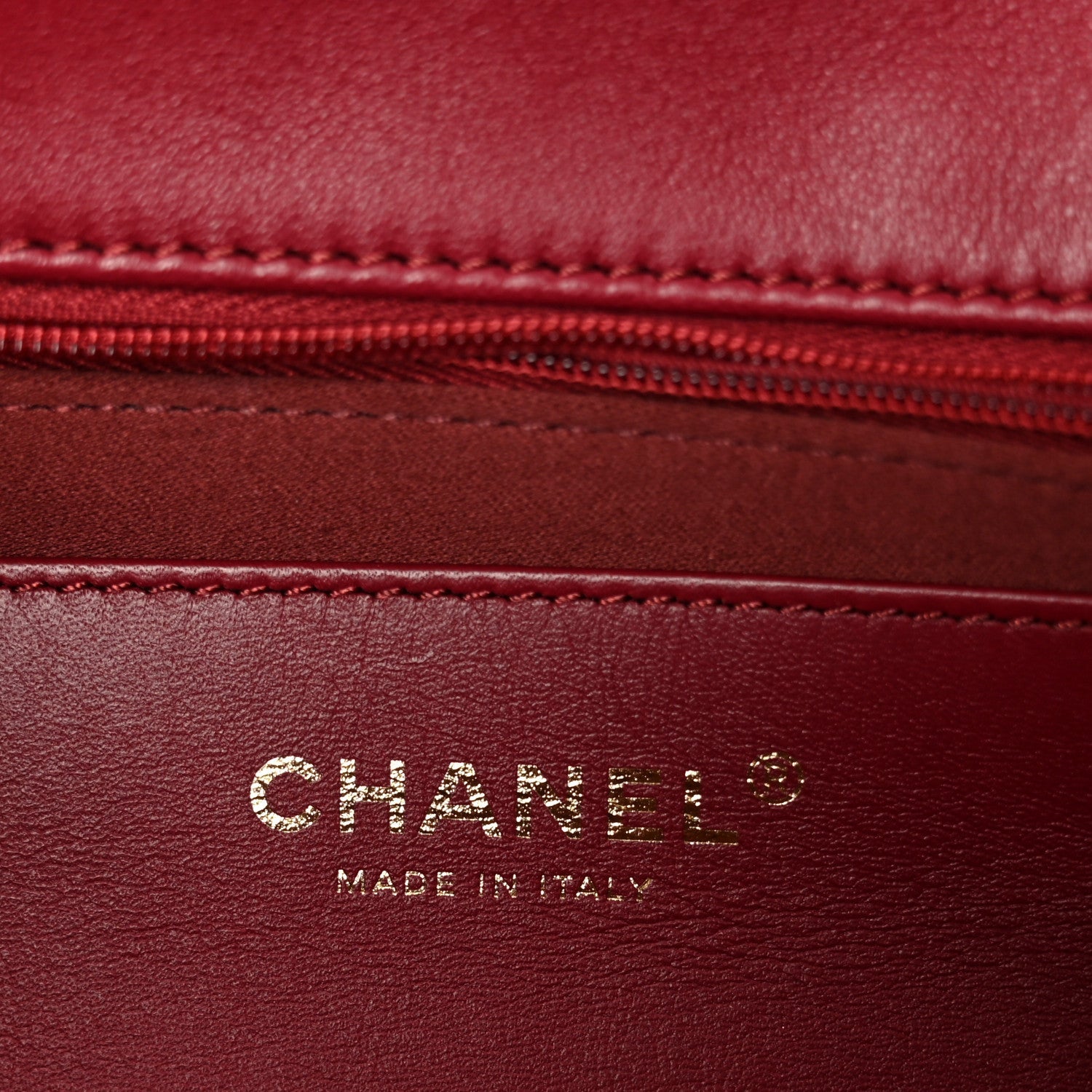 Lambskin Quilted Large Flap Red
