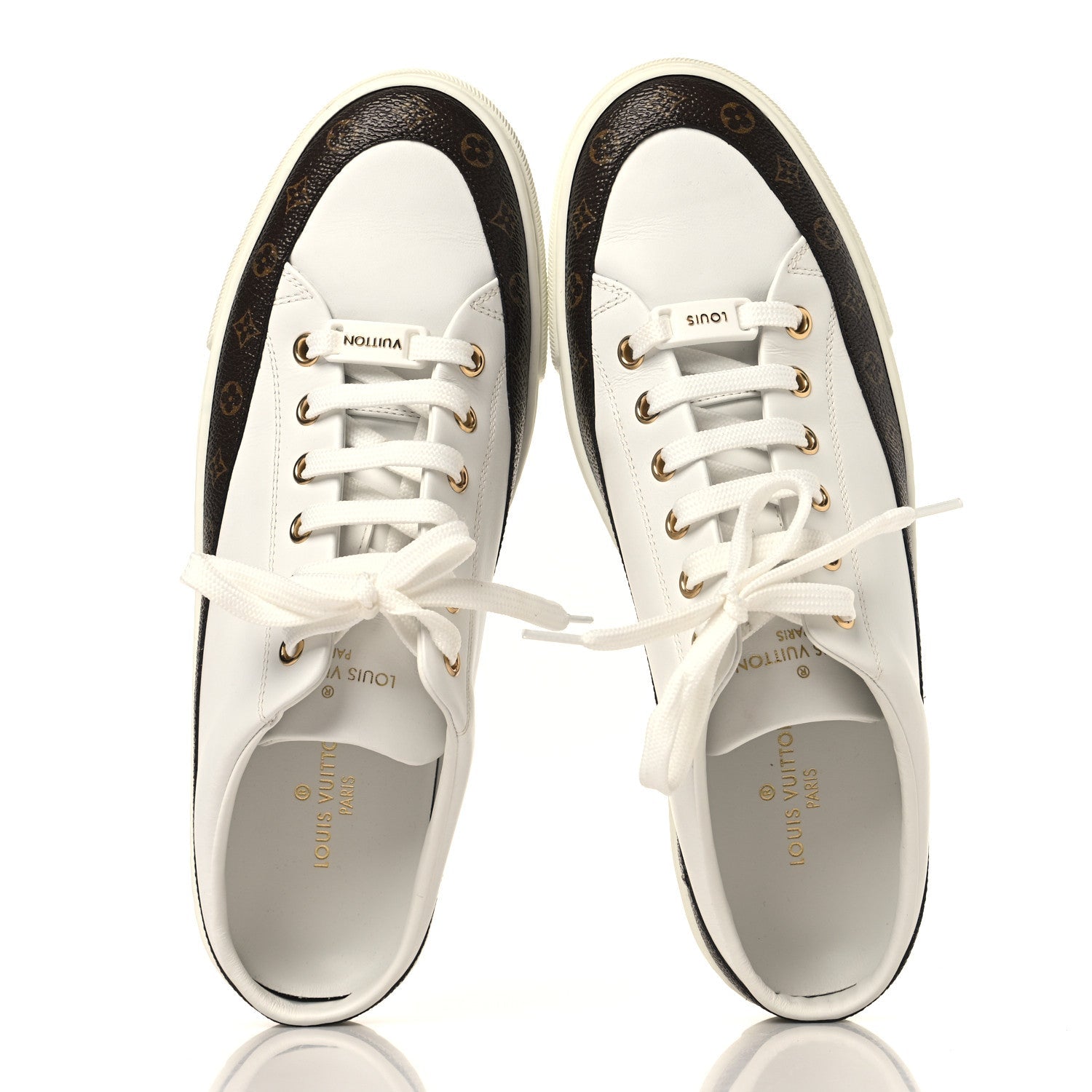 Monogram Womens Stellar Open Back Sneakers 39 White