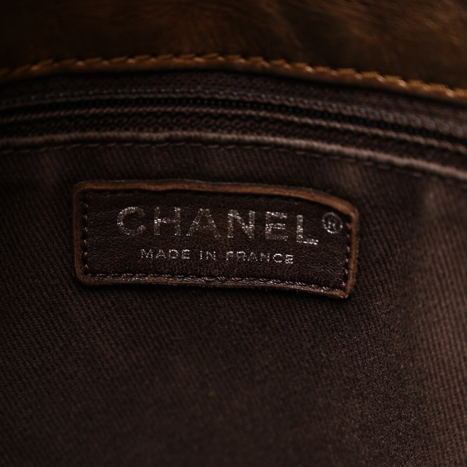 Metallic Aged Calfskin Small Shopping In Moscow Tote Bronze