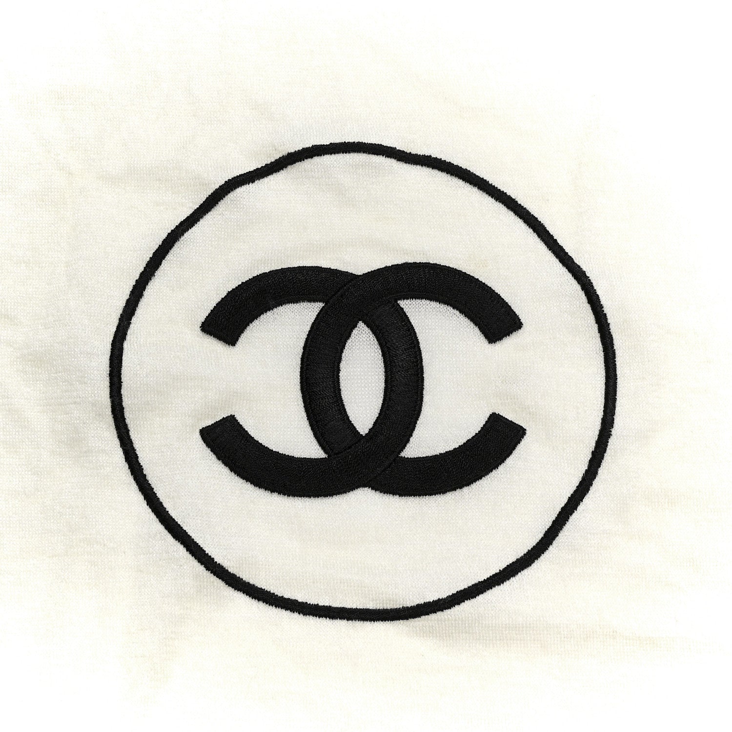 Cashmere Silk CC Scarf White Black