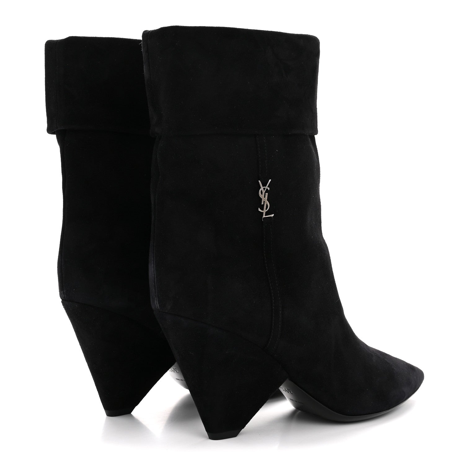 Kid Scamosciato Niki 85 Wedge Booties 39.5 Black