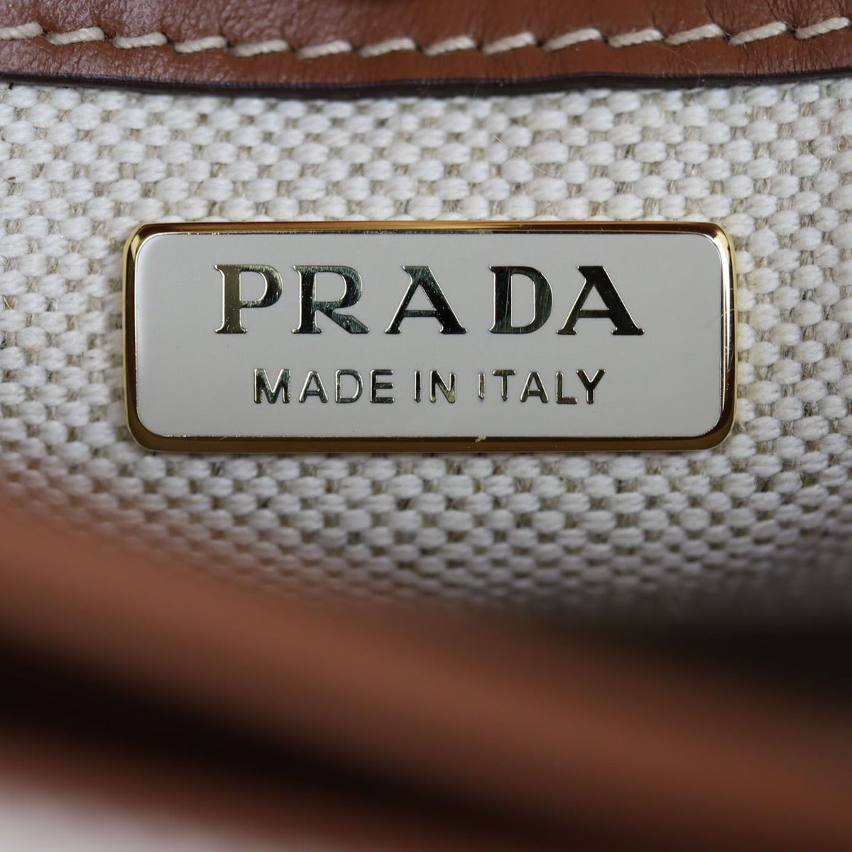 Prada Emblème Logo Plaque Shoulder Bag