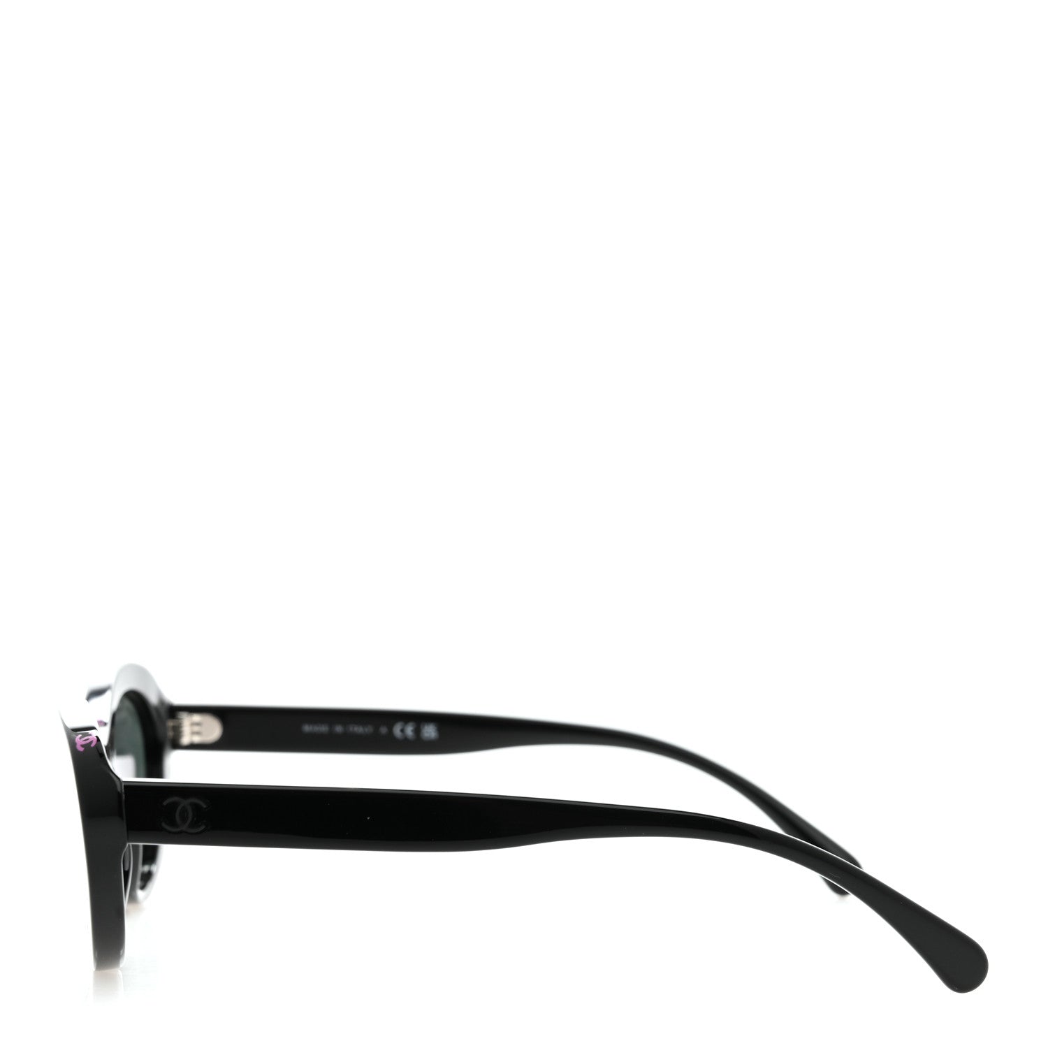 Acetate Oval Sunglasses 5416 Black Pink
