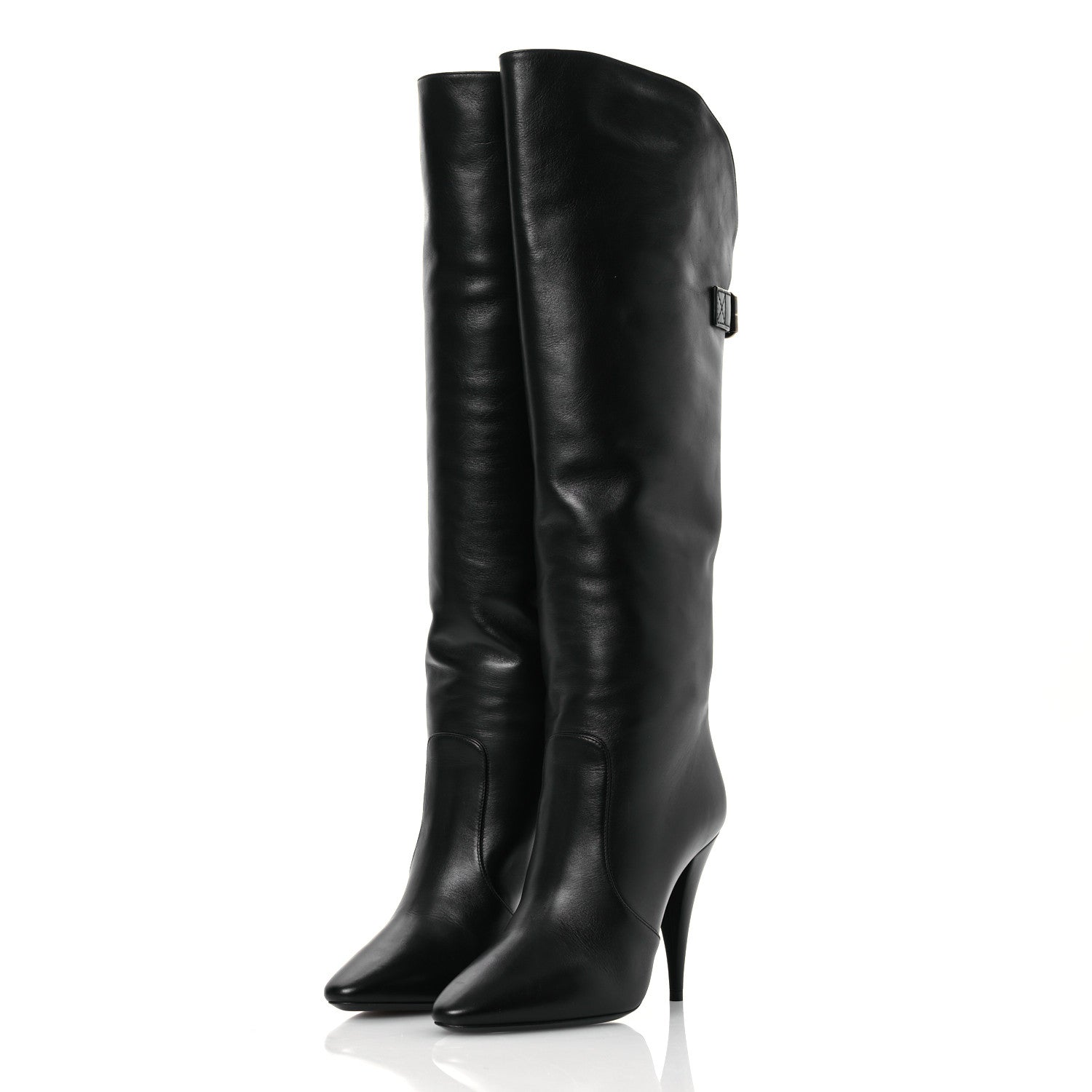 Lambskin Koller 110 Tall Boots 36.5 Black