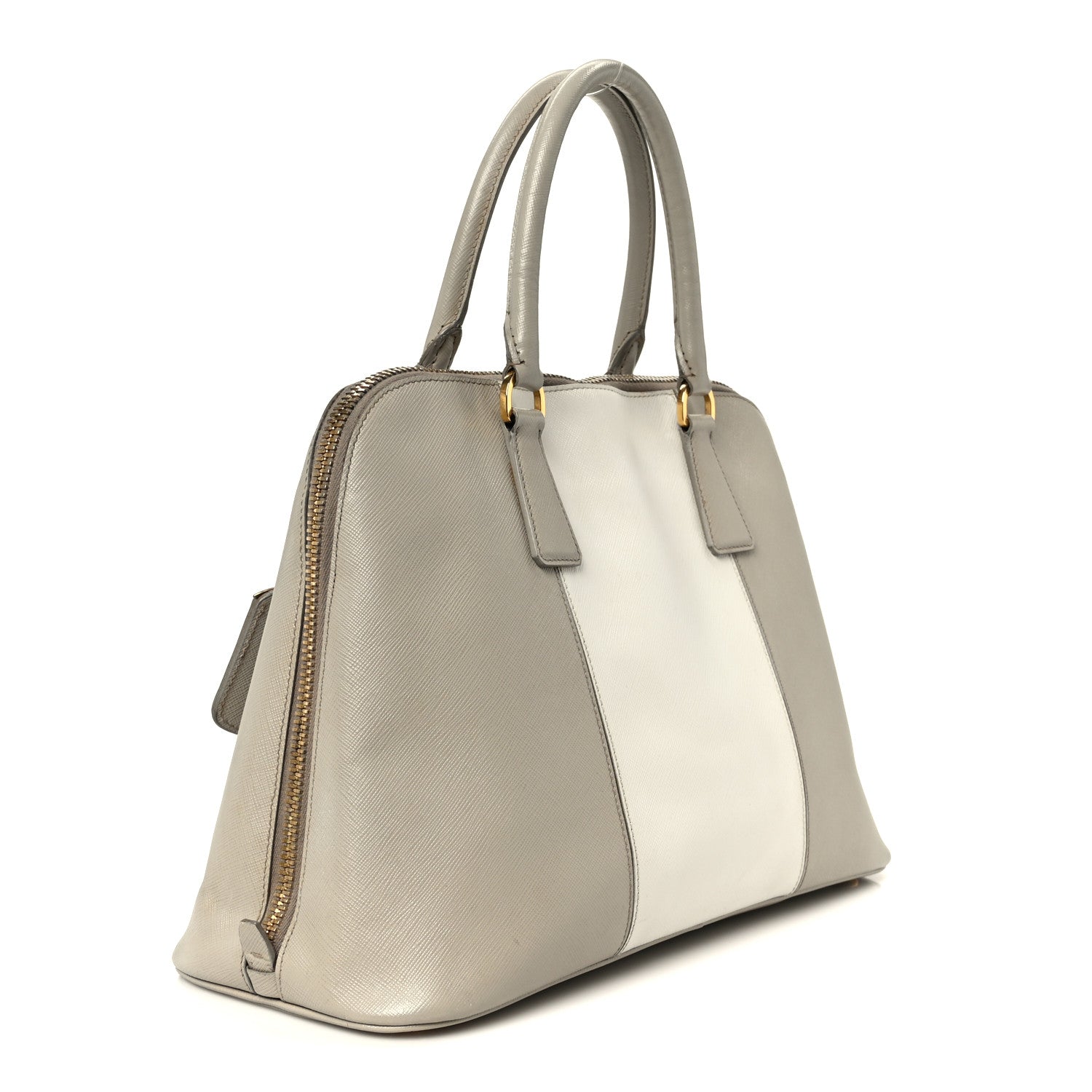 Saffiano Lux Bi-Color Promenade Tote Talco Pomice
