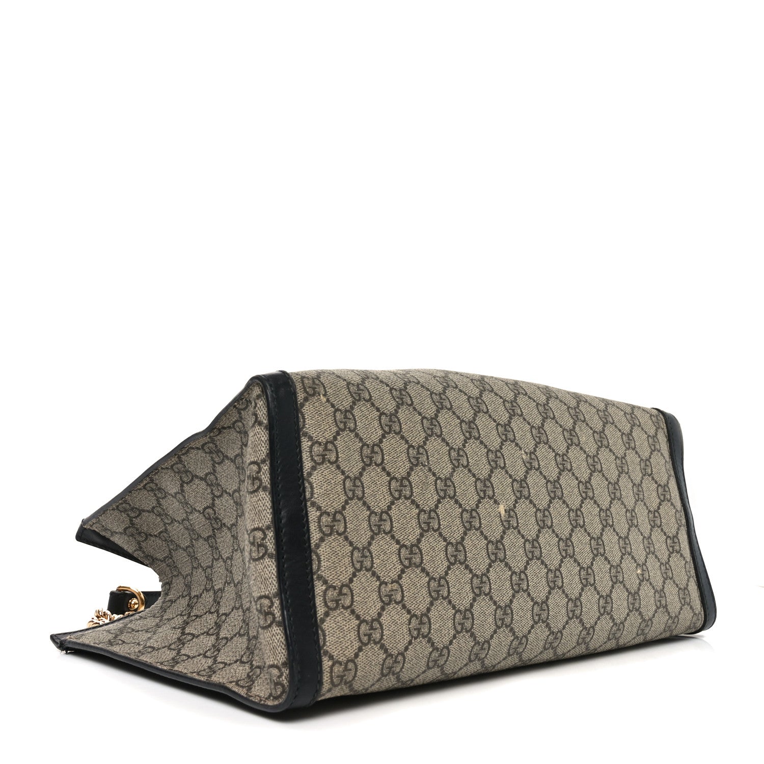 GG Supreme Monogram Medium Padlock Tote Black